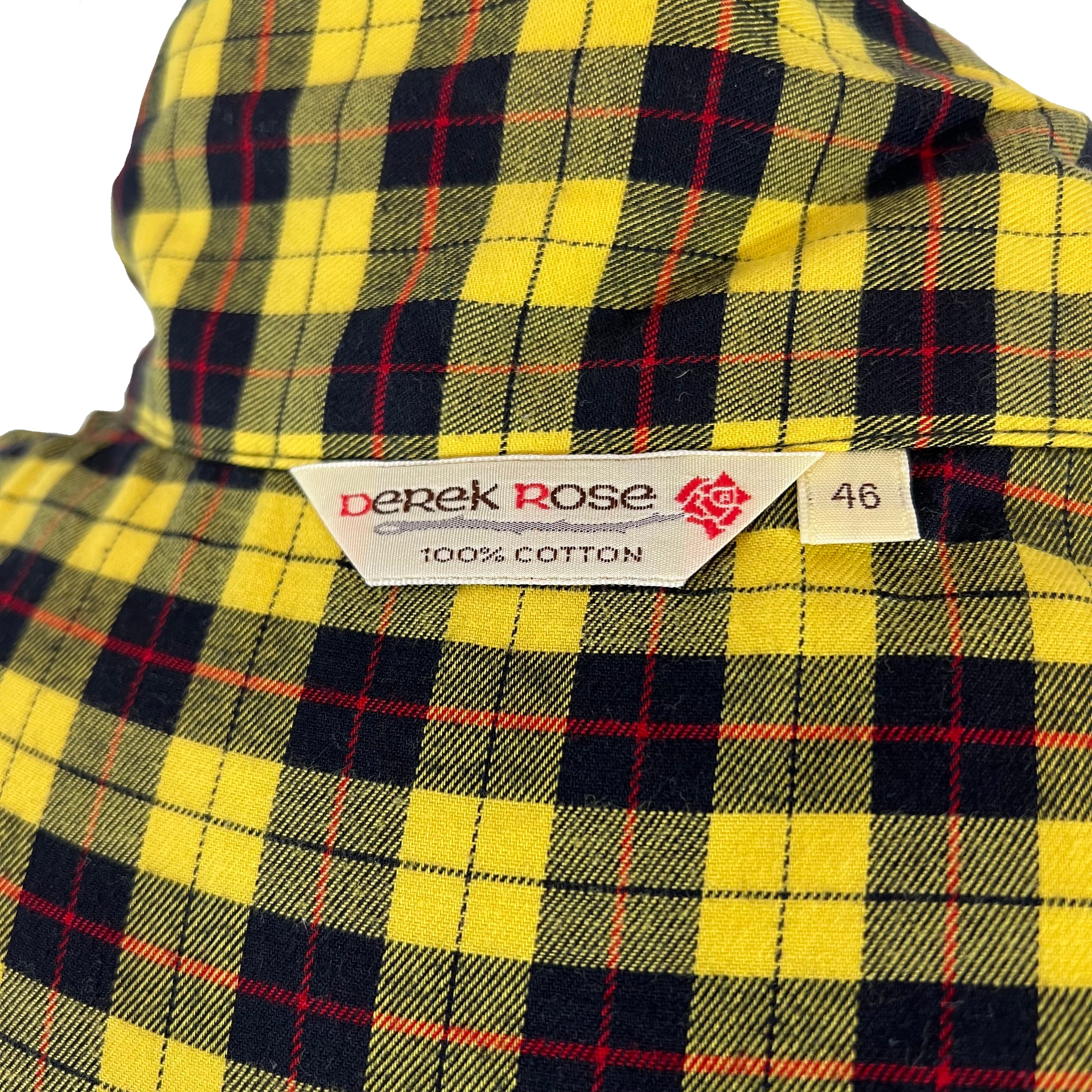 Pyjama jaune à carreaux Derek Rose
