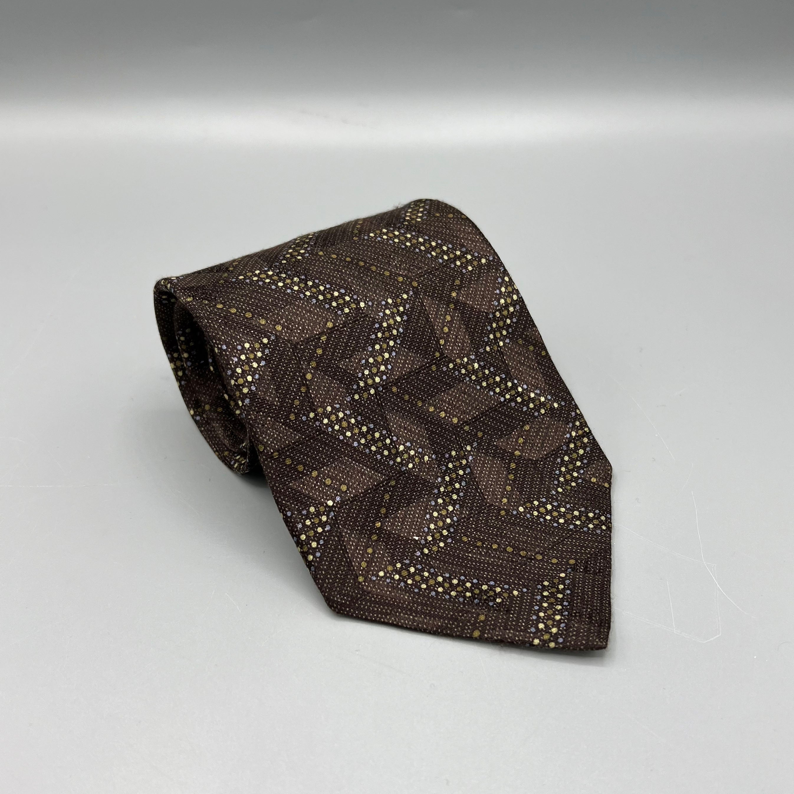 Cravate marron Ermenegildo Zegna