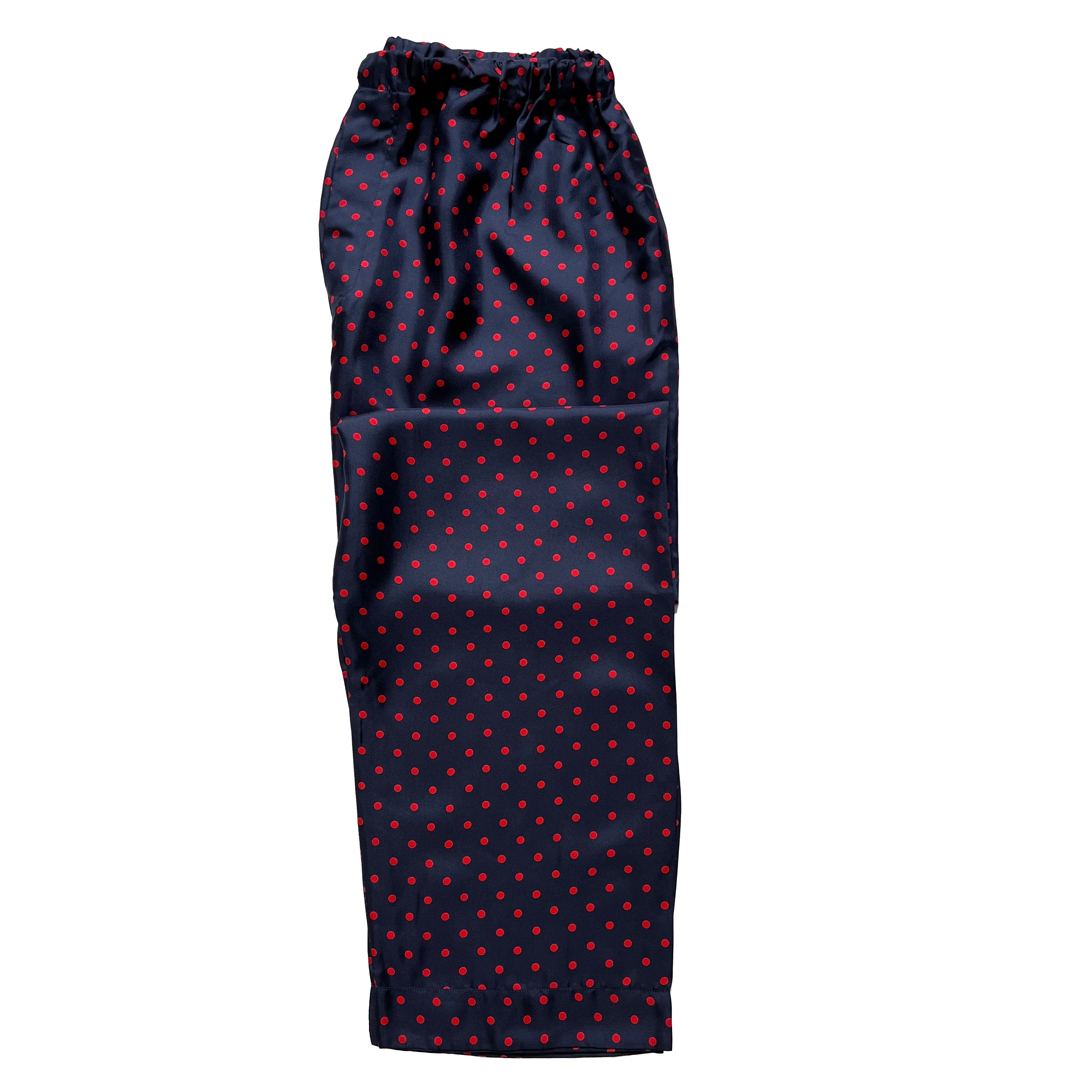 Pyjama à pois en soie Lui