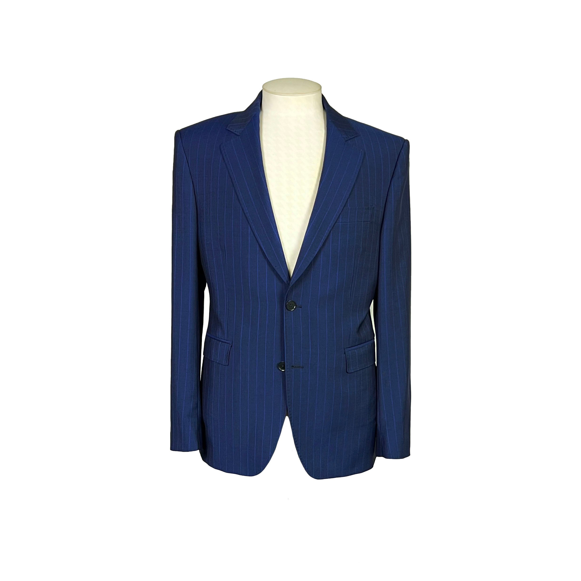 Costume bleu à rayures Smalto