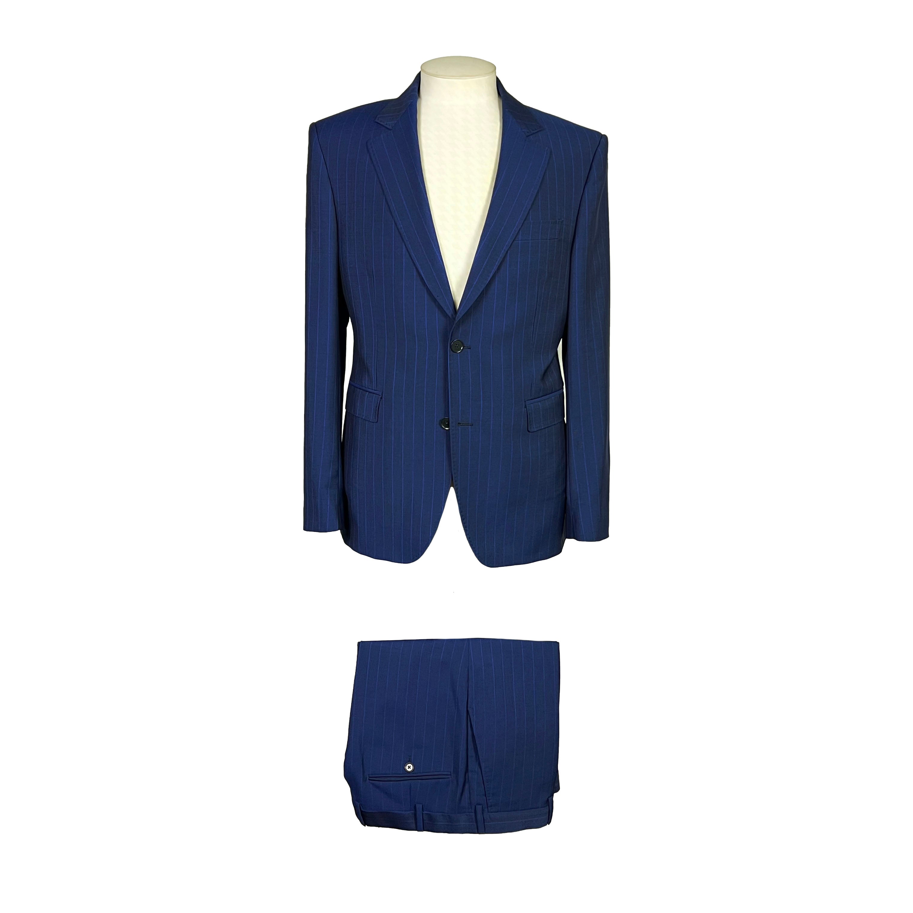 Costume bleu à rayures Smalto