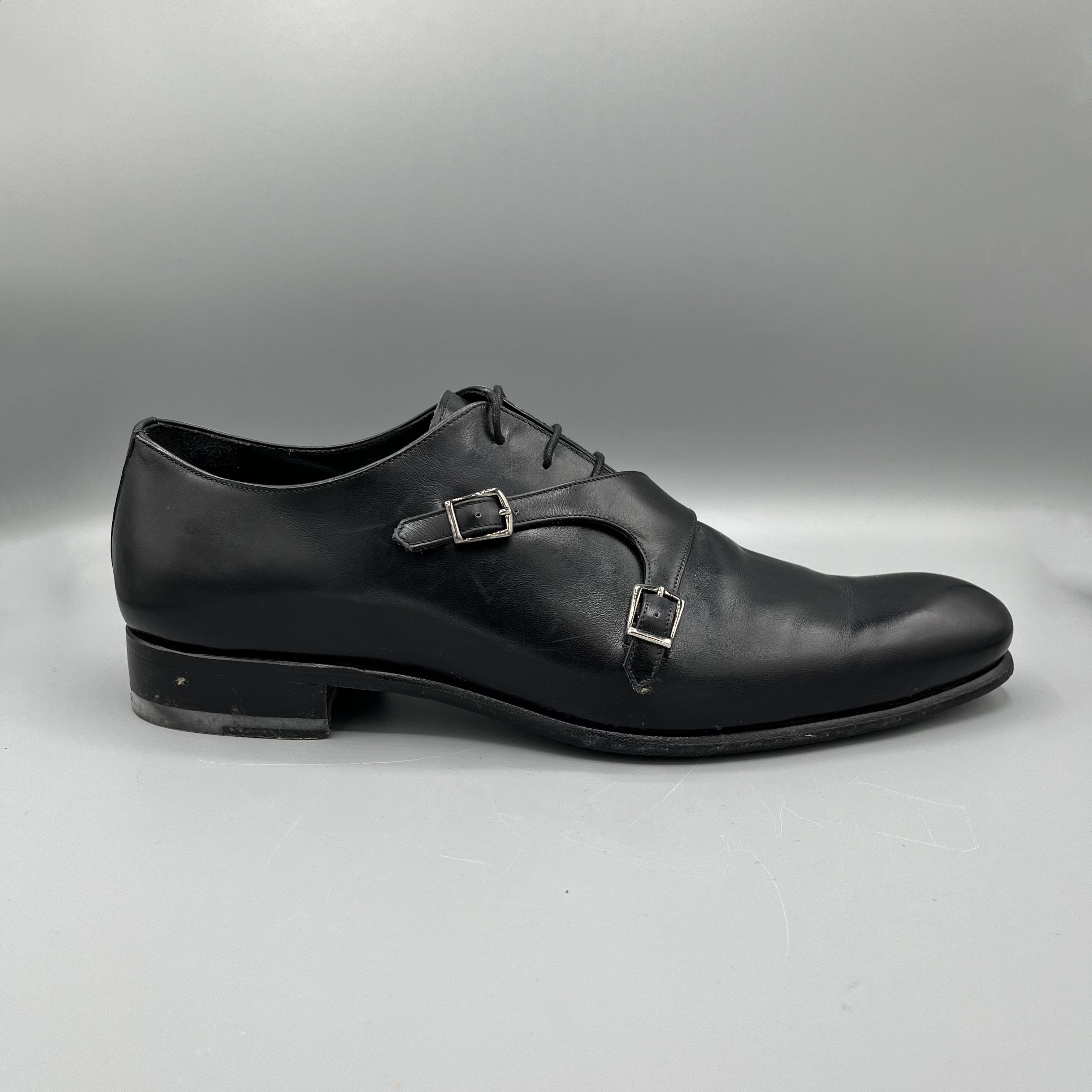 Derbies noires à doubles boucles Smalto
