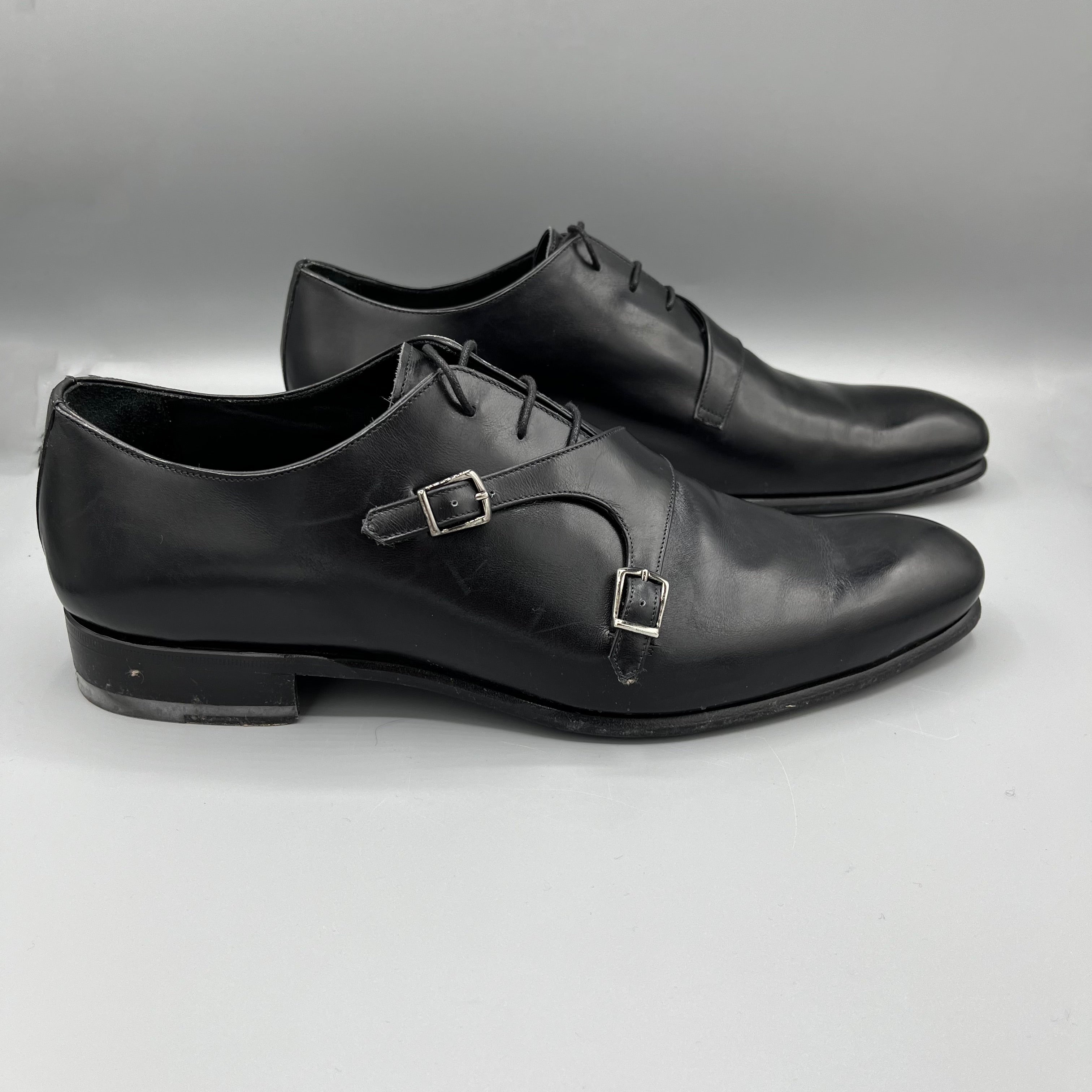 Derbies noires à doubles boucles Smalto