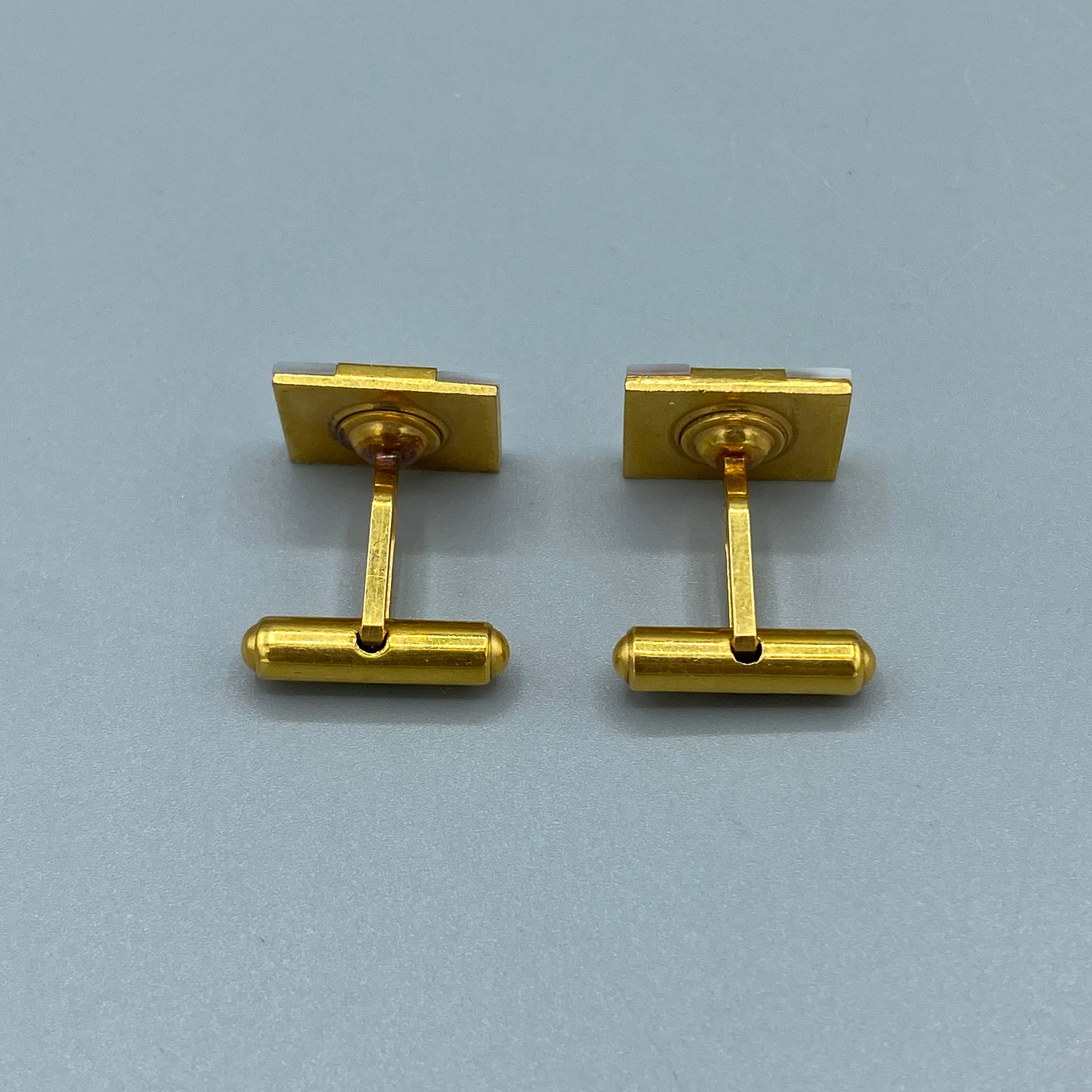 Boutons de manchette Murat vintage en nacre