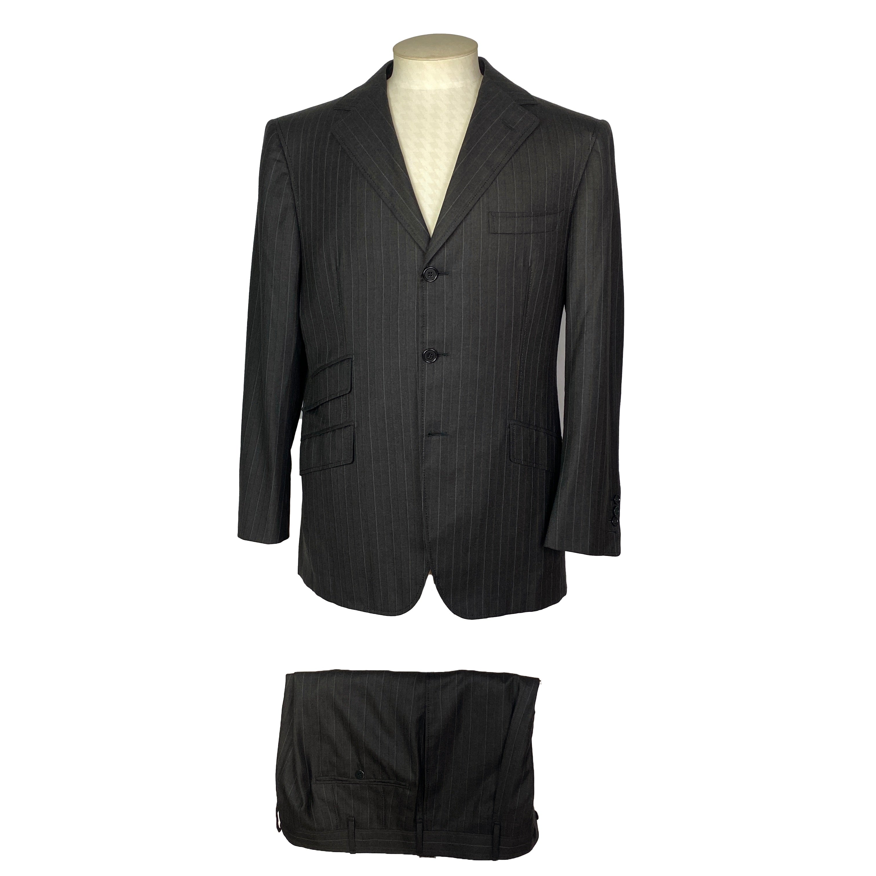 Costume gris à rayures Gaetano Aloisio