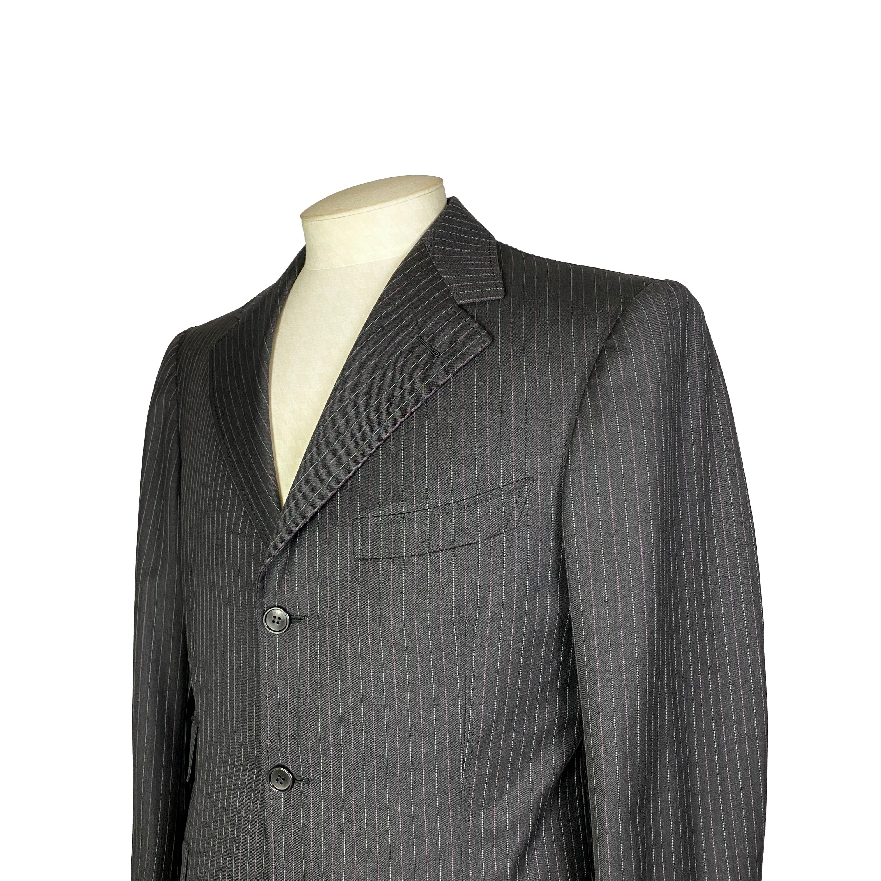 Costume gris à rayures Gaetano Aloisio