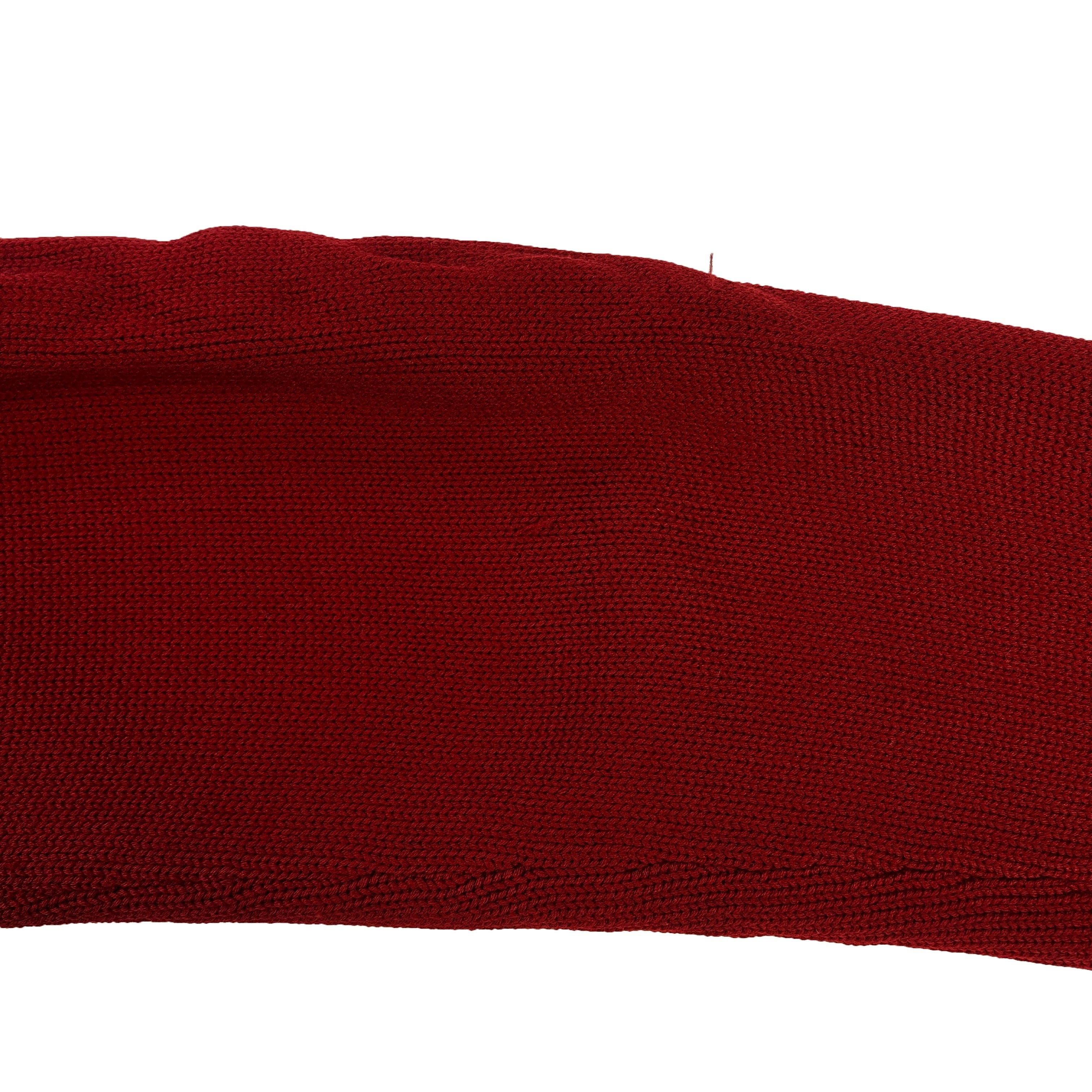 Pull Hermès rouge motifs torsadés