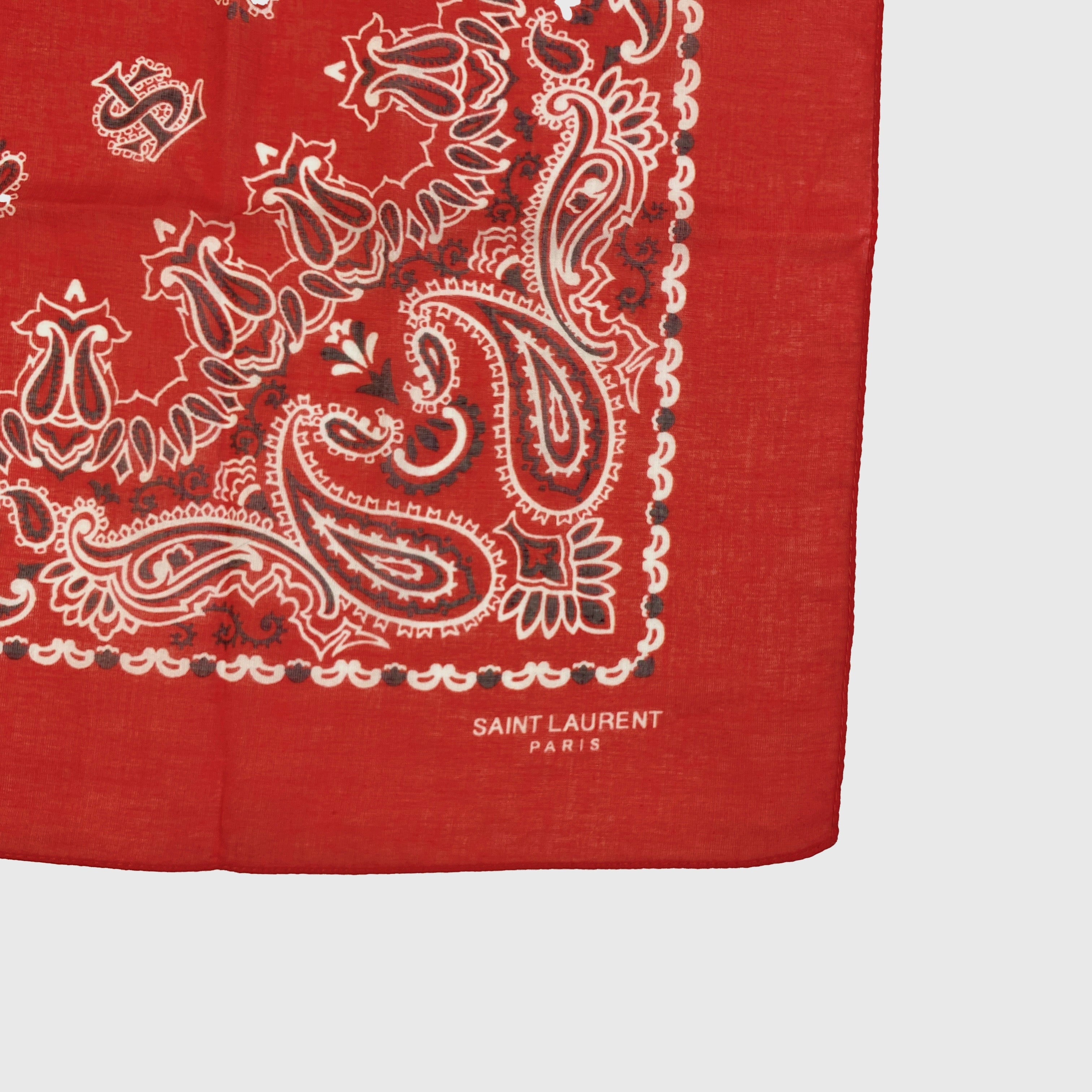 Bandana rouge Saint Laurent