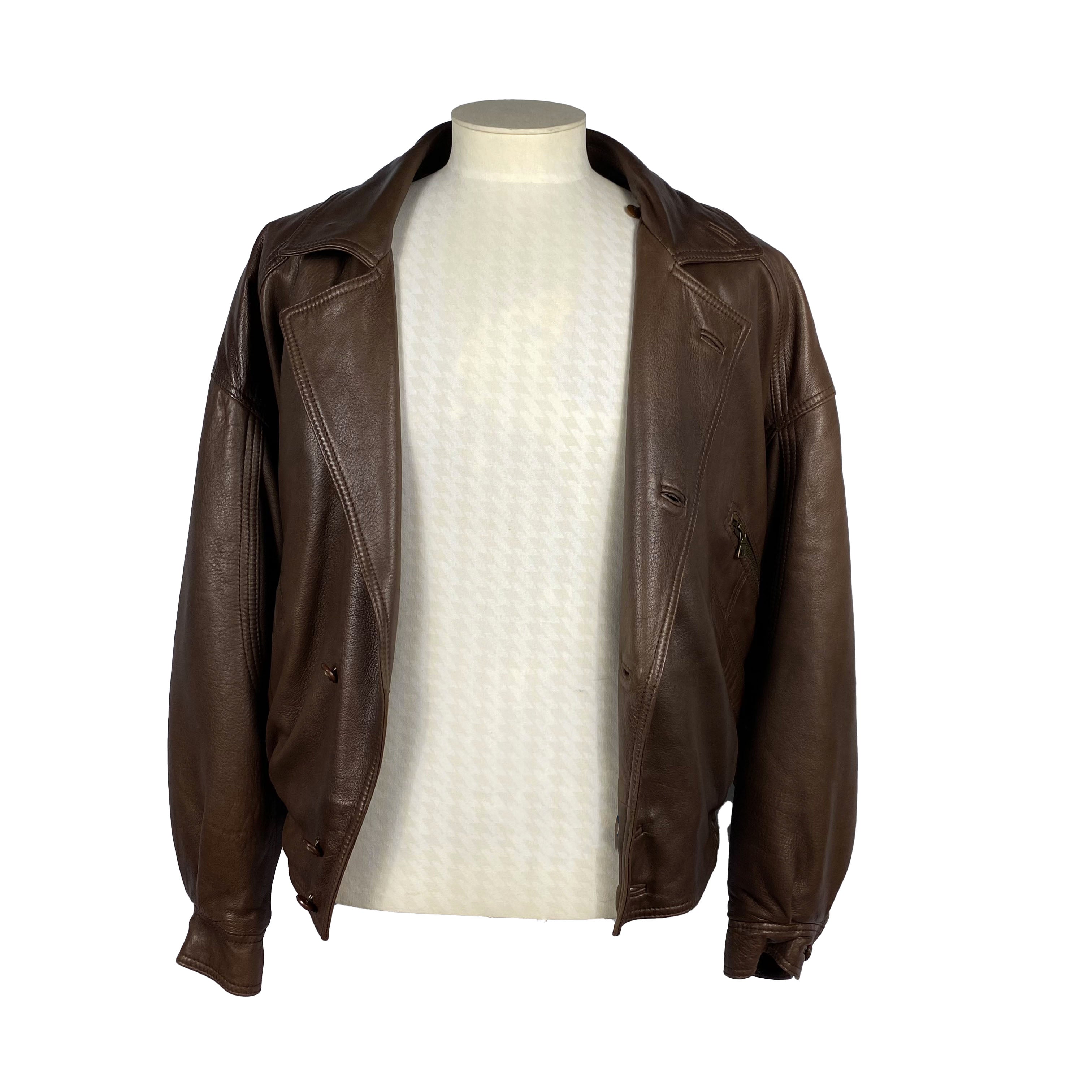 Bomber en cuir Franck Namani