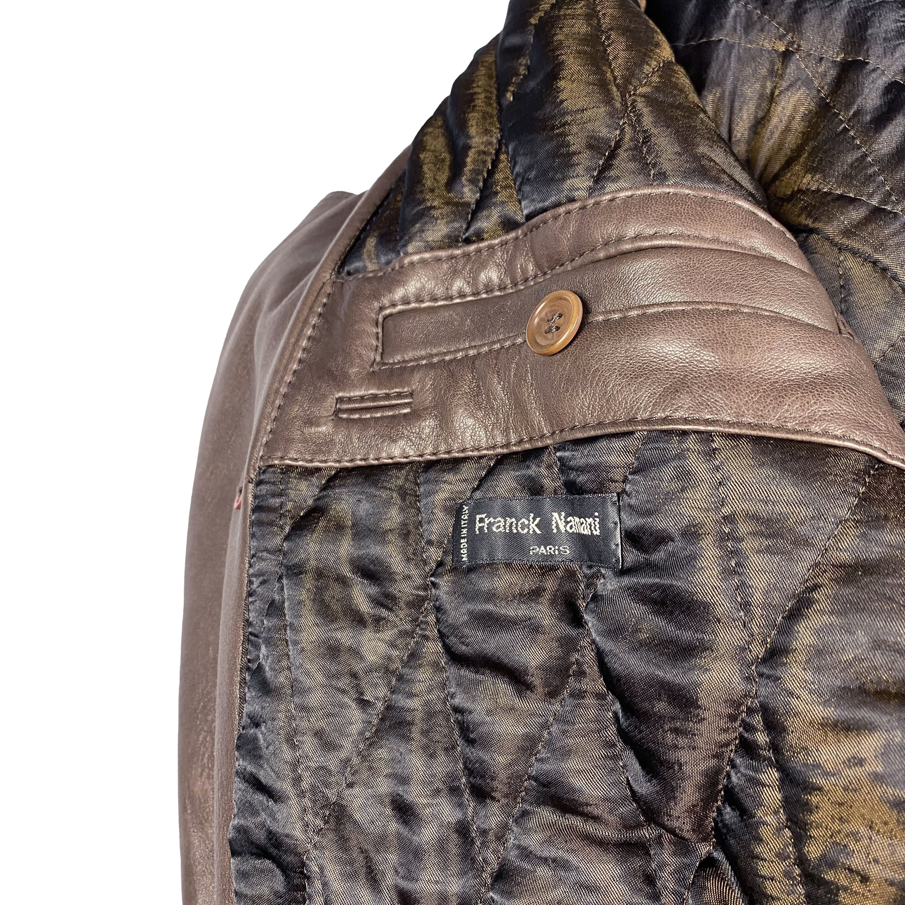 Bomber en cuir Franck Namani