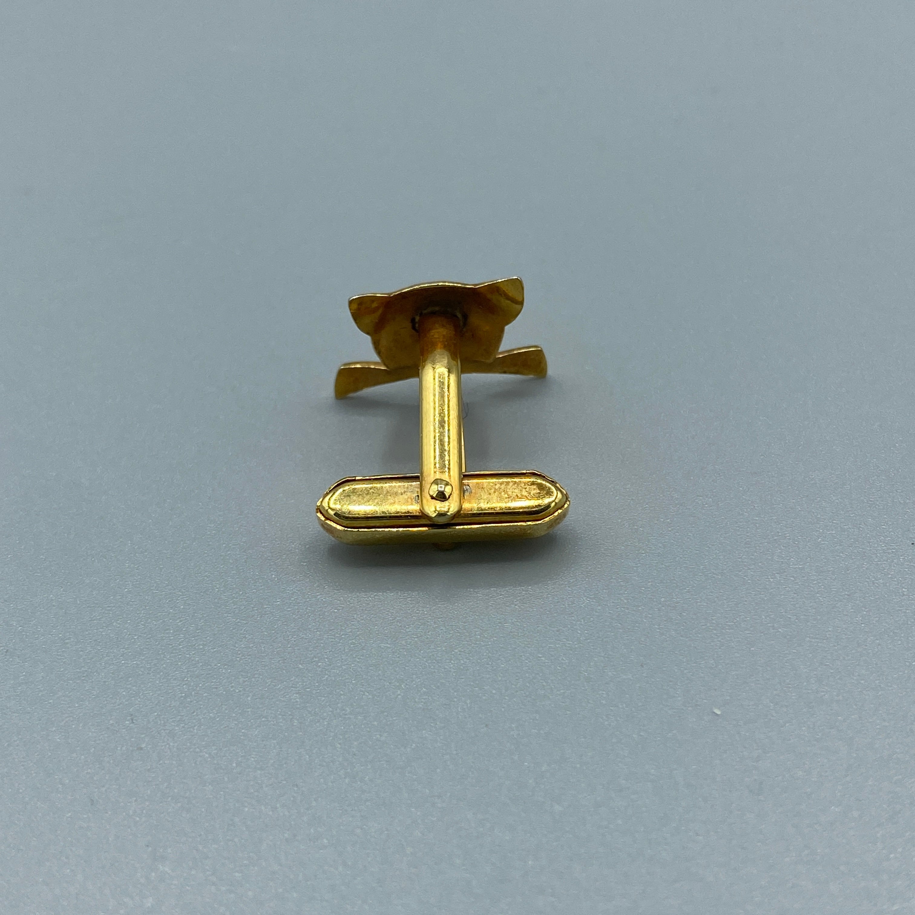 Boutons de manchette tête de chat