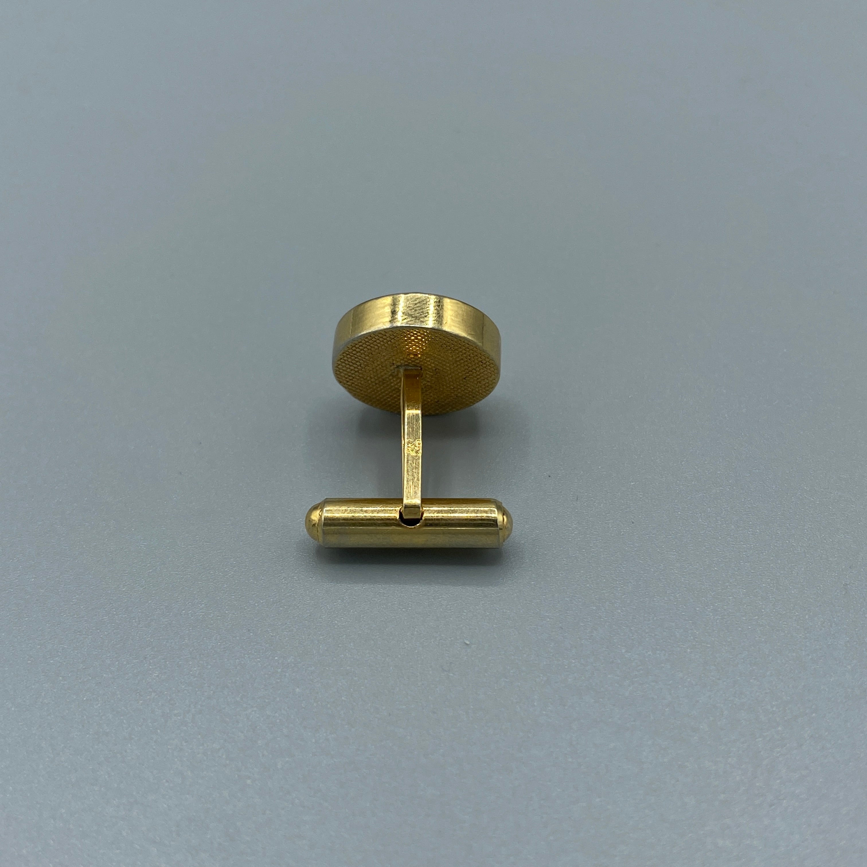 Boutons de manchette malachite et plaqués or