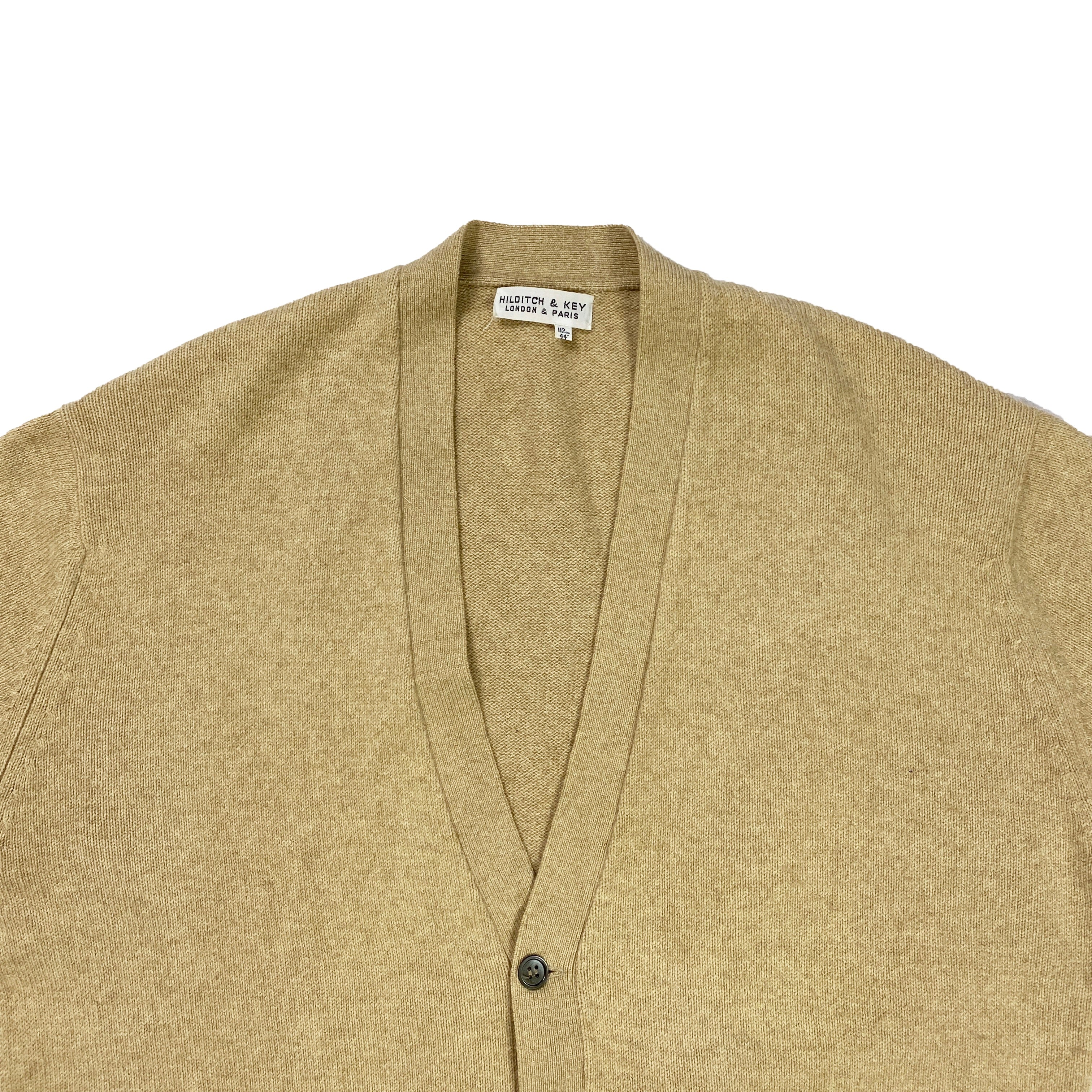 Gilet Hilditch & Key beige en cachemire