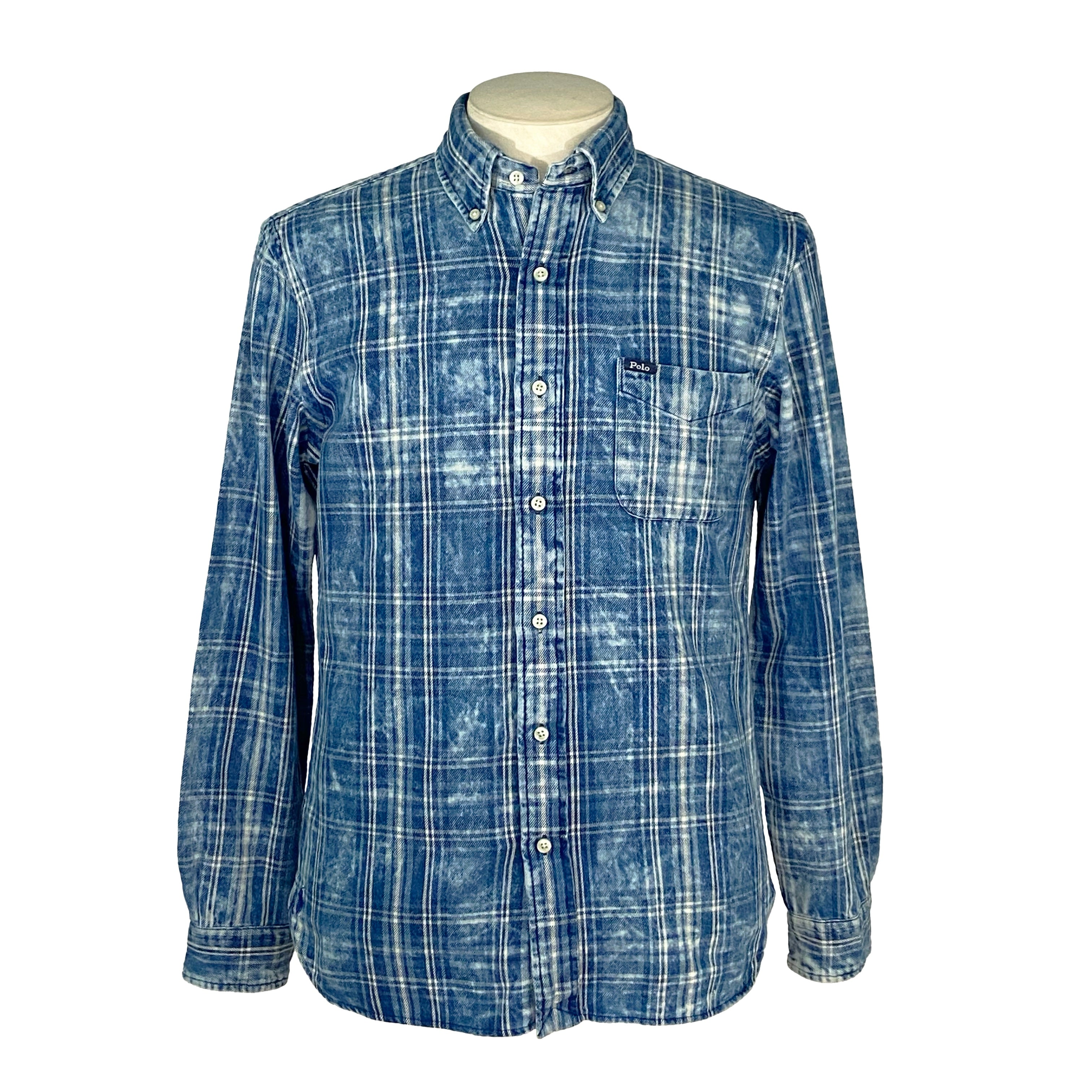 Chemise bleu à carreaux Ralph Lauren