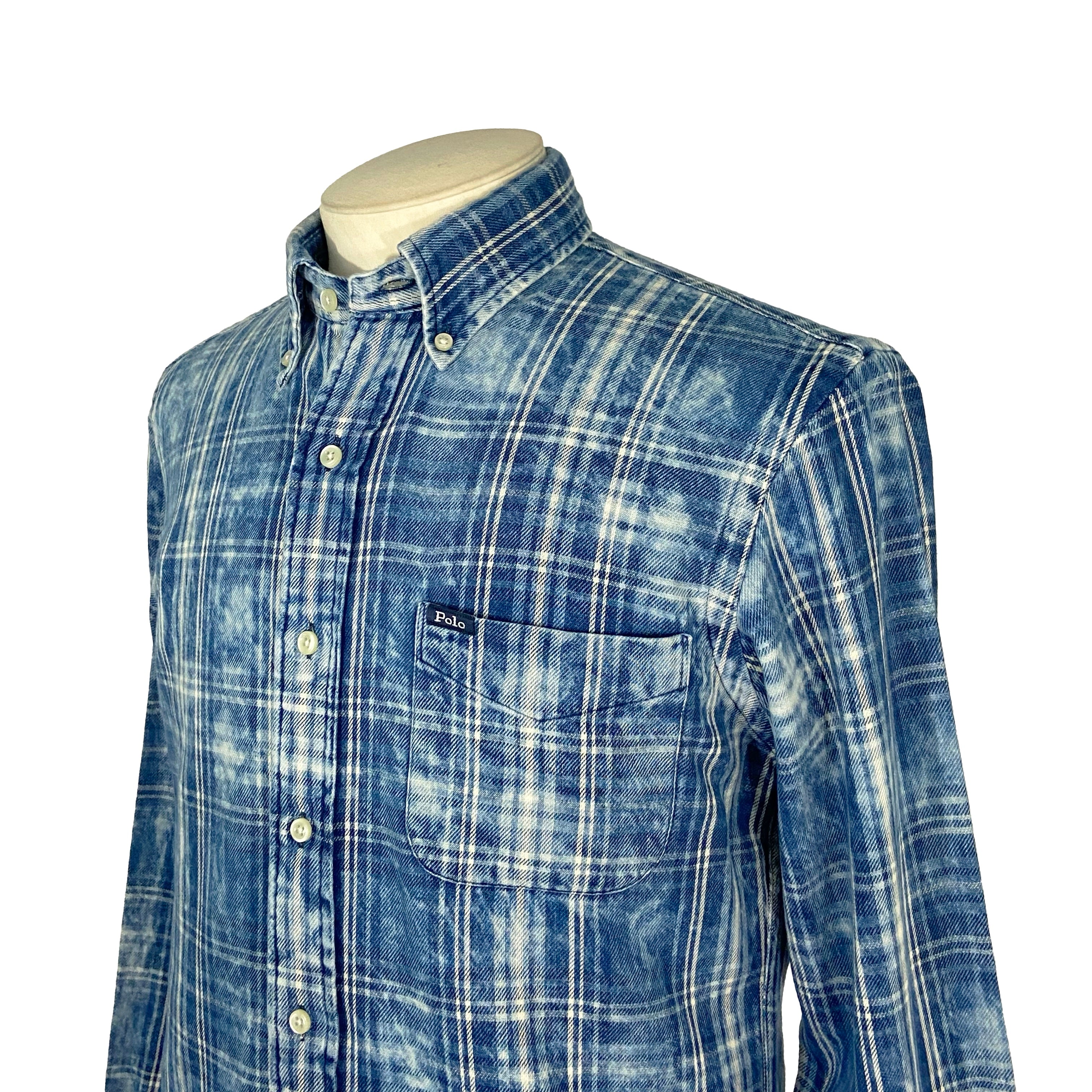 Chemise bleu à carreaux Ralph Lauren