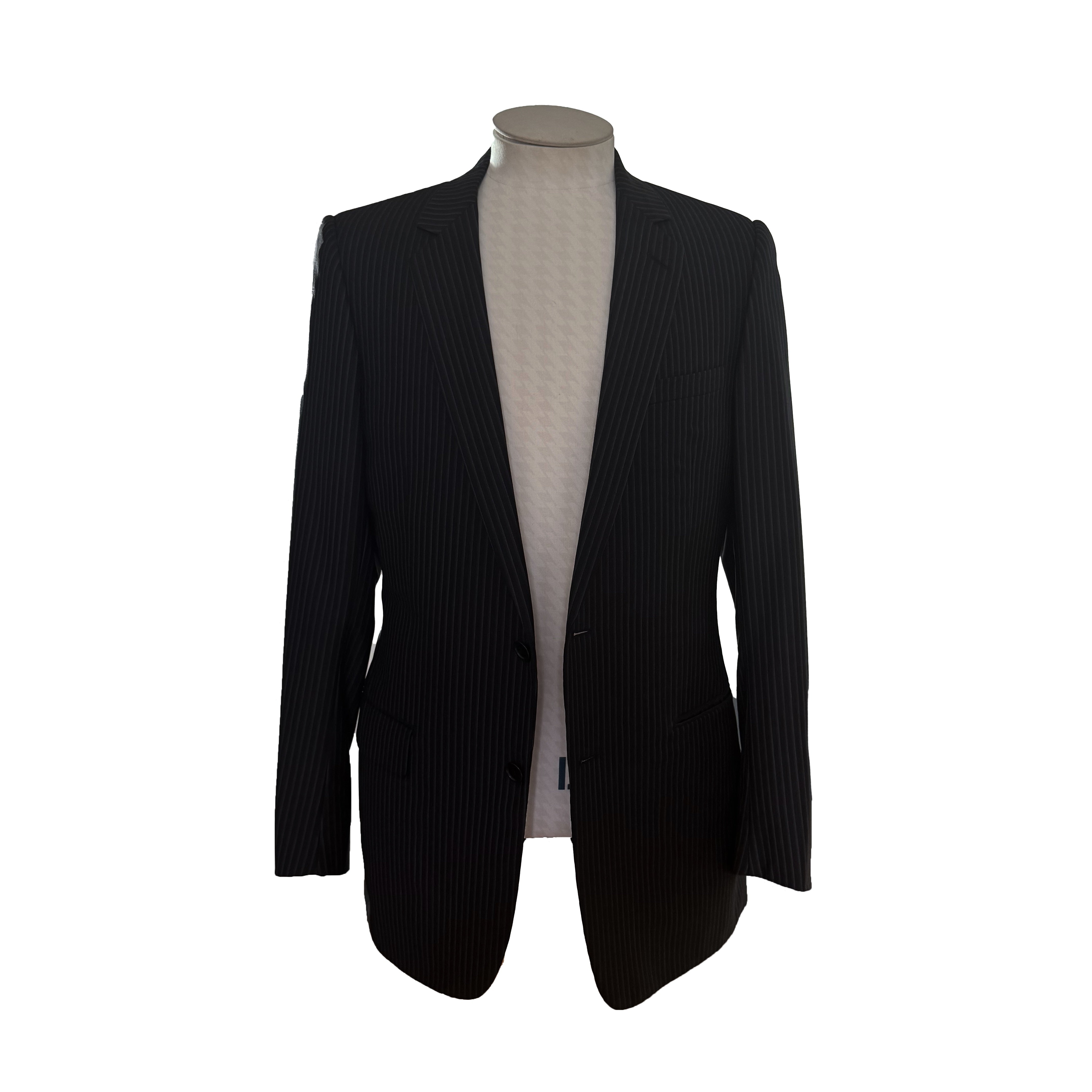Costume Dior noir rayure banquier