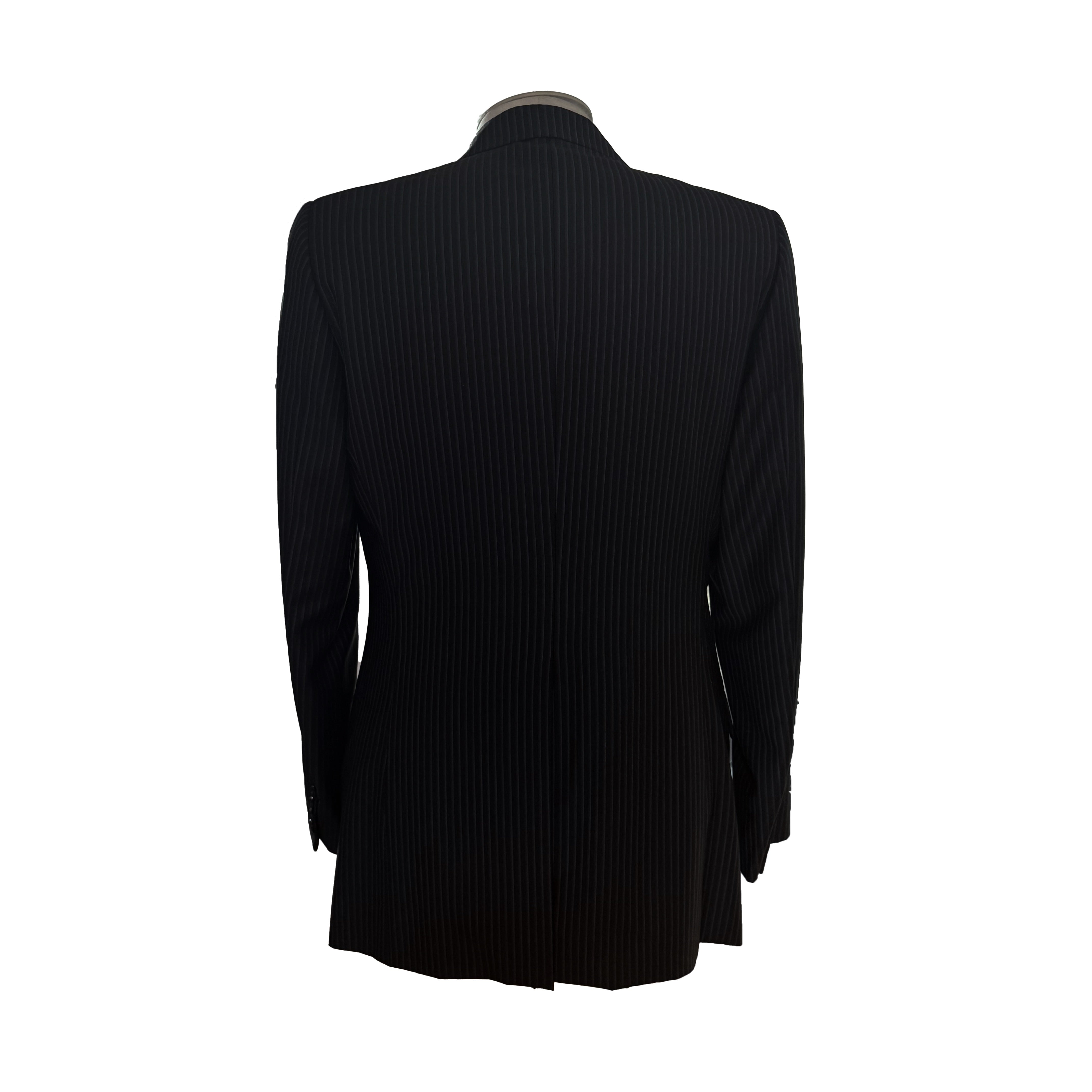 Costume Dior noir rayure banquier