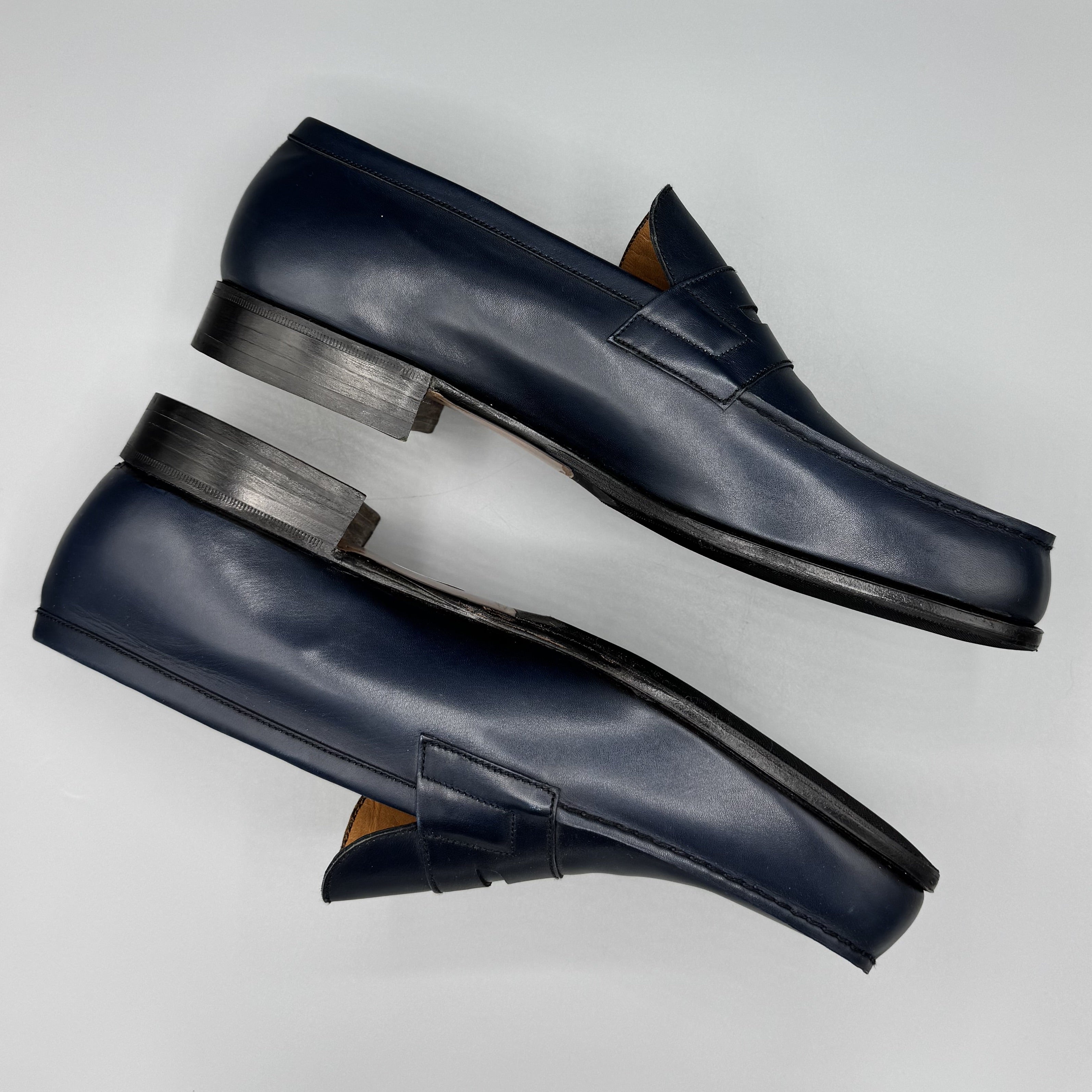 Mocassins J.M. Weston 180 bleu marine