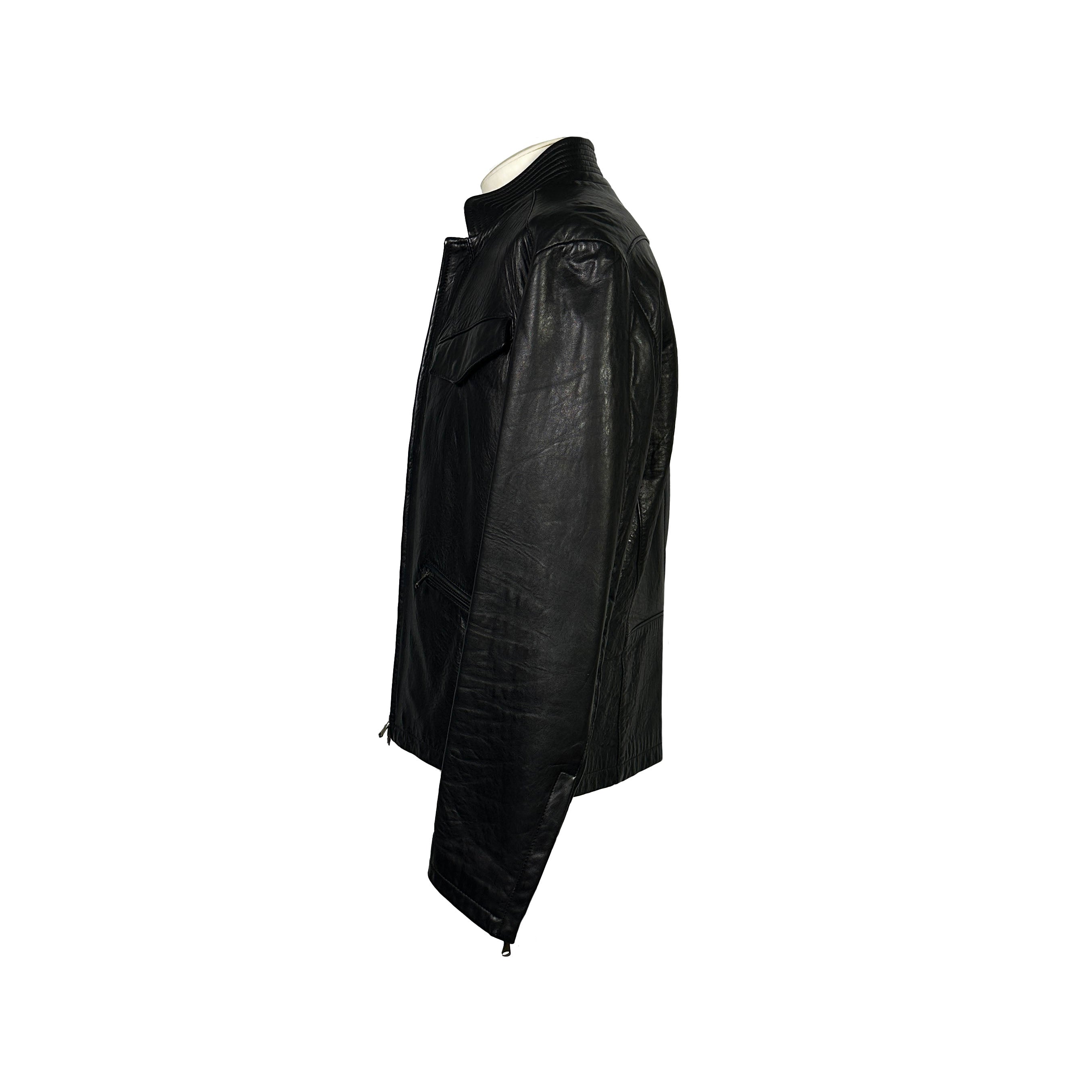 Blouson en cuir noir Kenzo
