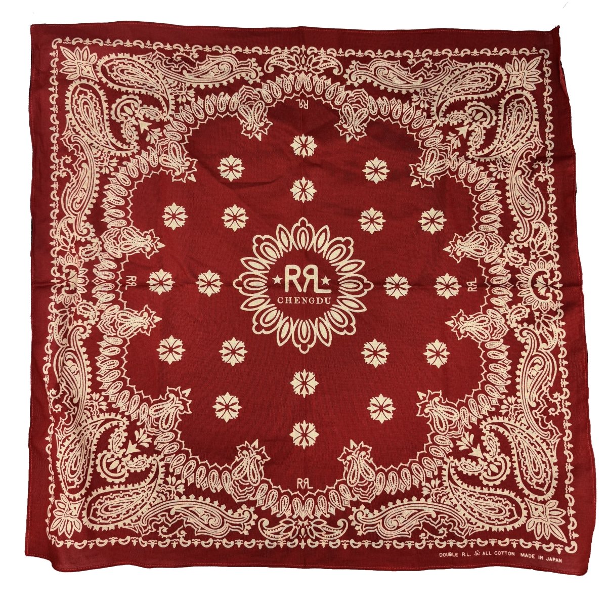 Bandana RRL Ralph Lauren Chengdu rouge à motif cachemire - Le Beau Gustave