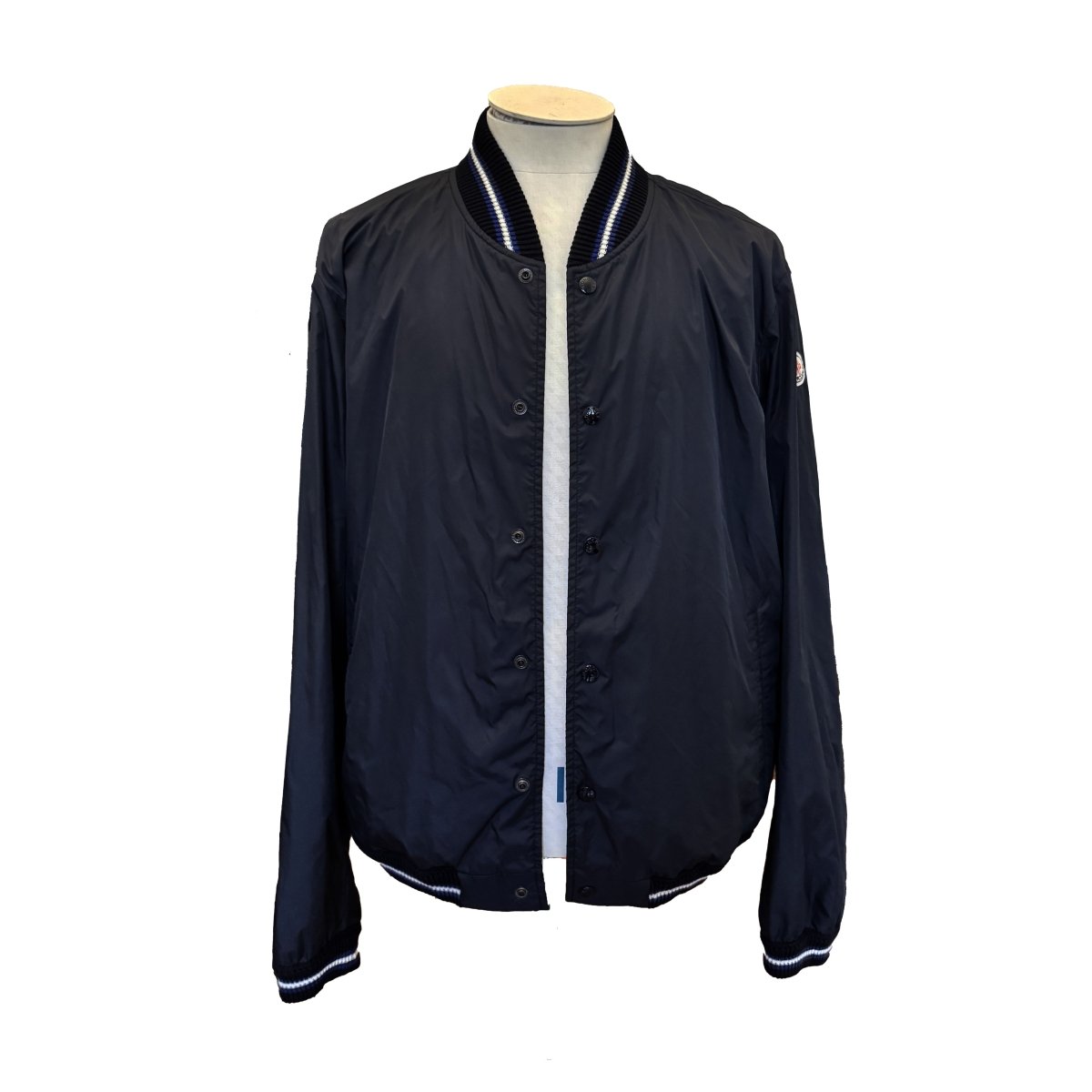 Blouson bomber Moncler bleu marine - Le Beau Gustave
