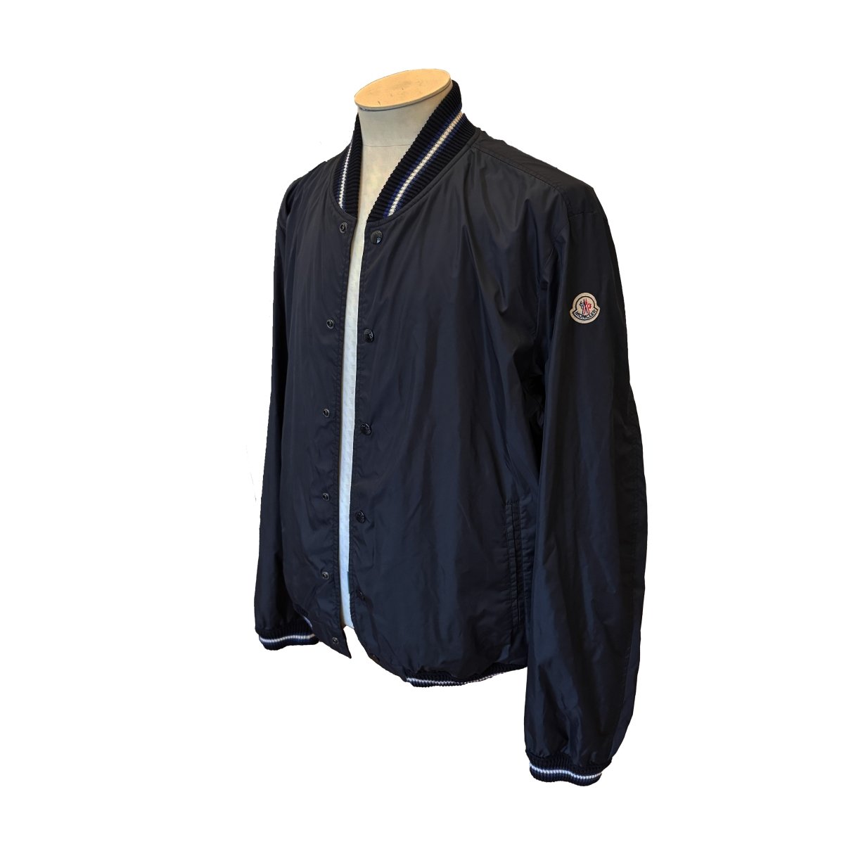 Blouson bomber Moncler bleu marine - Le Beau Gustave