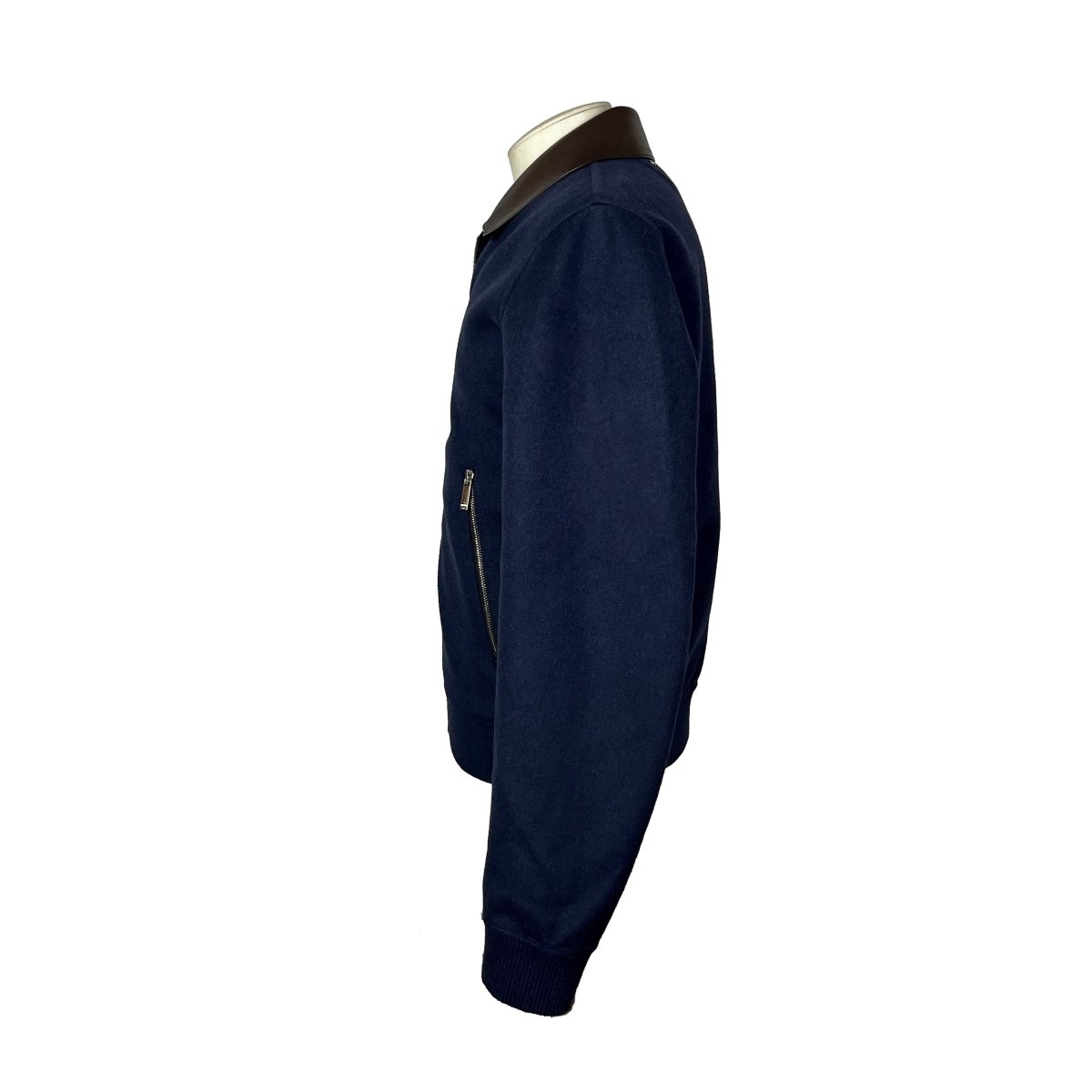 Blouson en laine et col en cuir Berluti - Le Beau Gustave