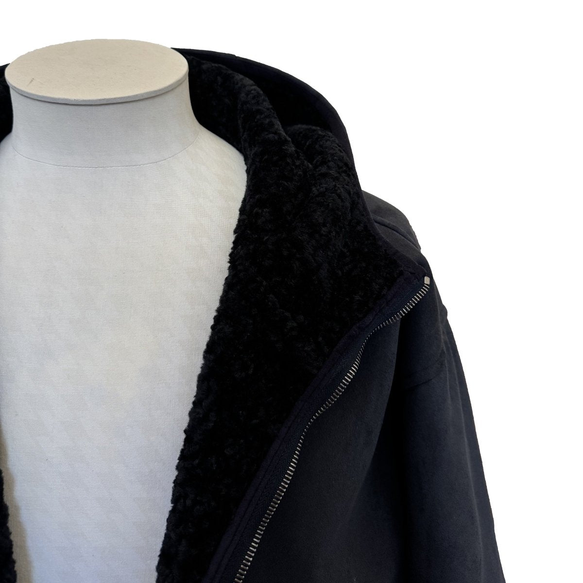 Blouson Herno bleu nuit effet peau retournée - Le Beau Gustave