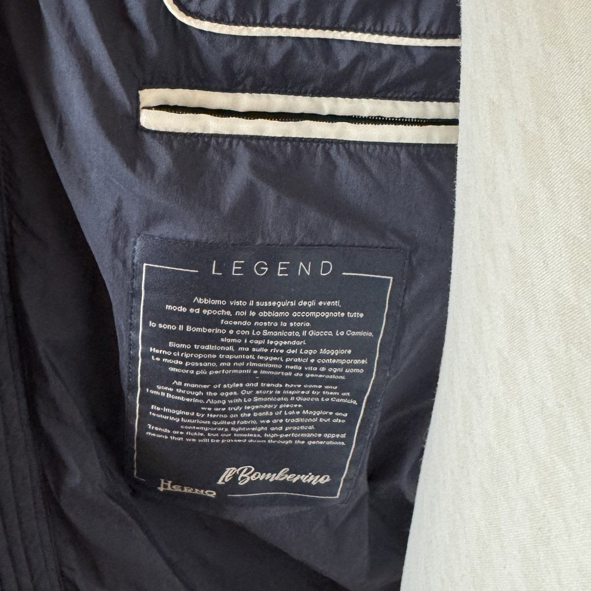 Blouson Herno Il Bomberino In-Tech bleu marine - Le Beau Gustave
