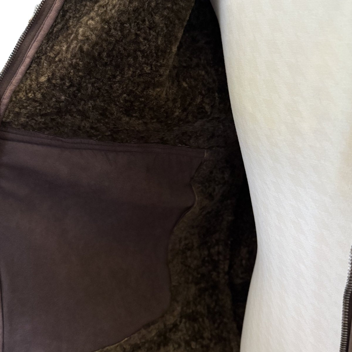 Blouson Herno marron effet peau retournée - Le Beau Gustave