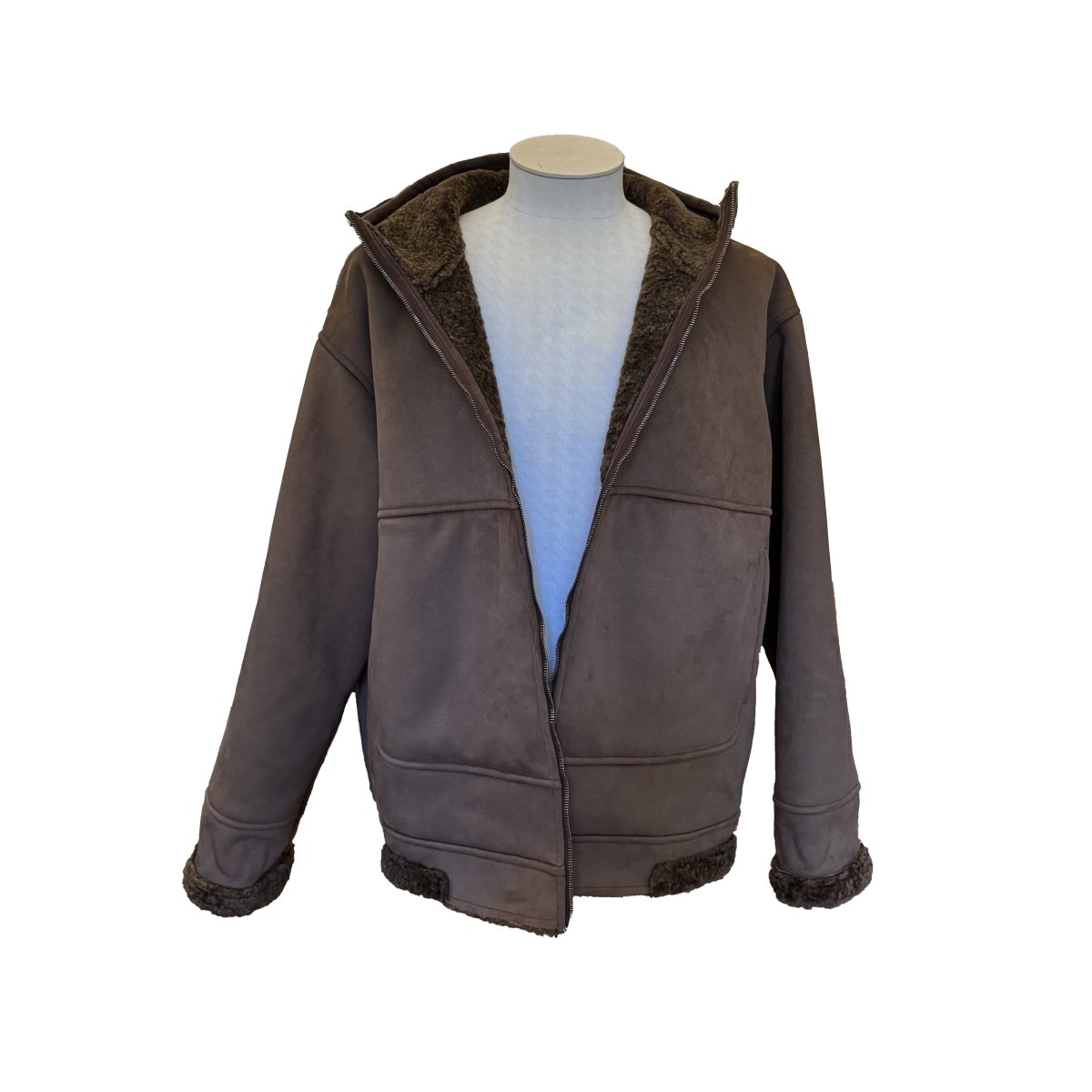 Blouson Herno marron effet peau retournée - Le Beau Gustave
