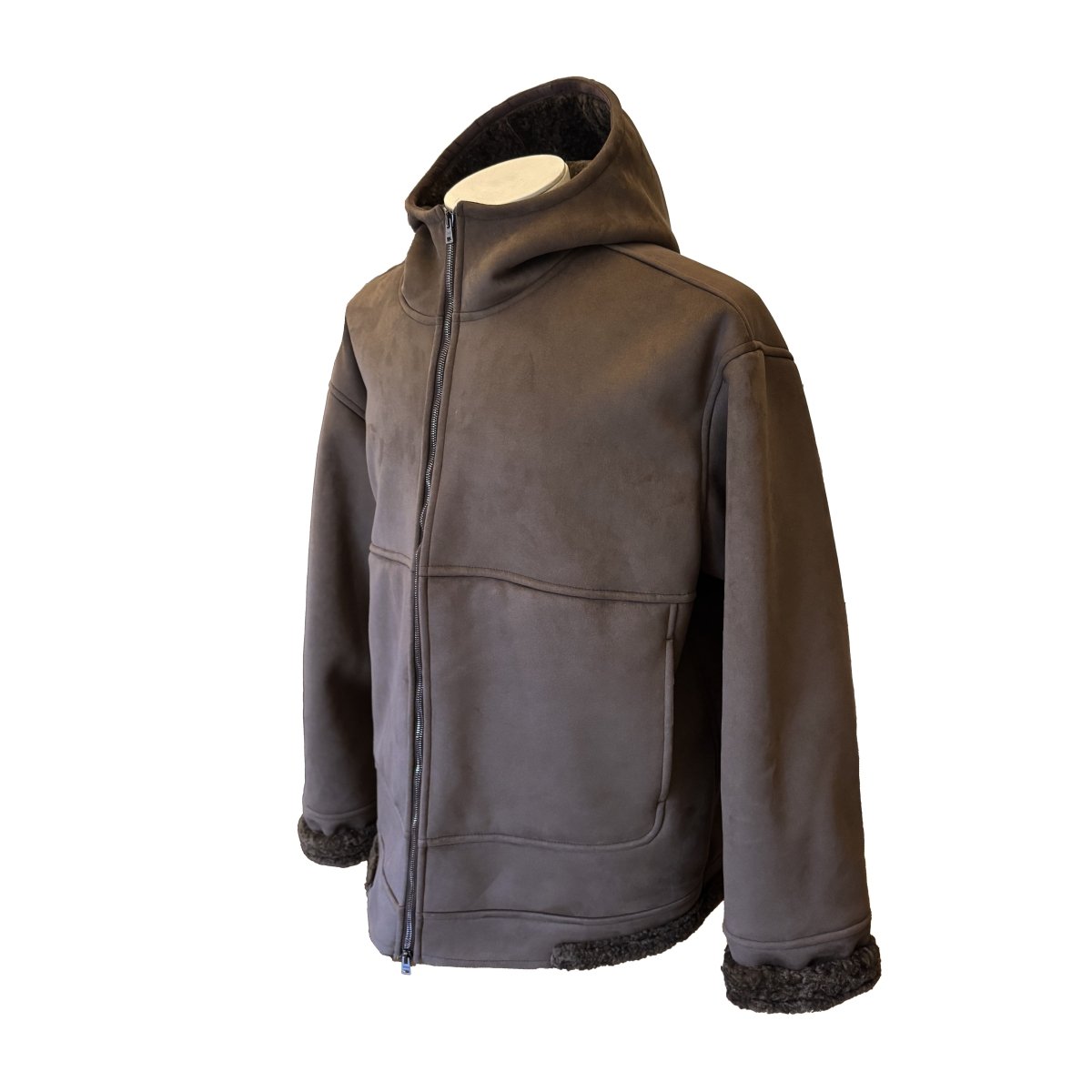 Blouson Herno marron effet peau retournée - Le Beau Gustave