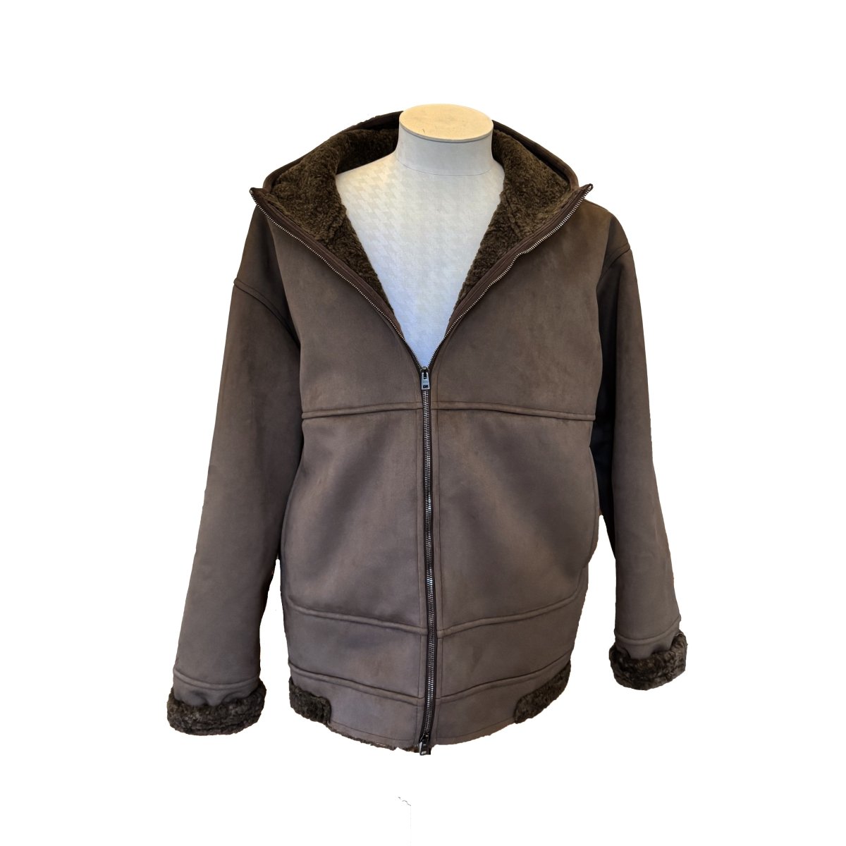 Blouson Herno marron effet peau retournée - Le Beau Gustave