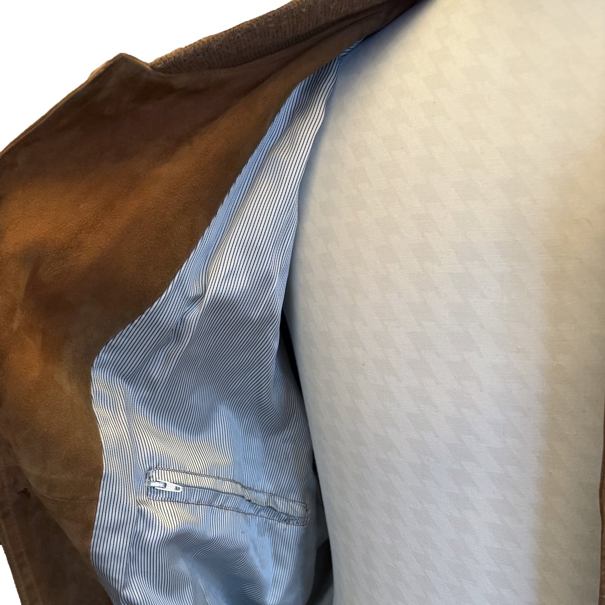 Blouson Séraphin en daim camel vintage - Le Beau Gustave