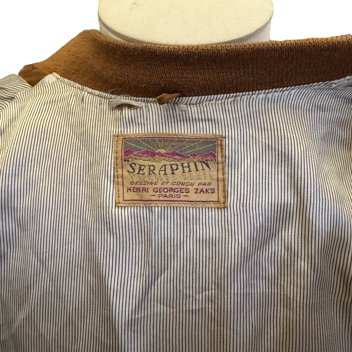 Blouson Séraphin en daim camel vintage - Le Beau Gustave
