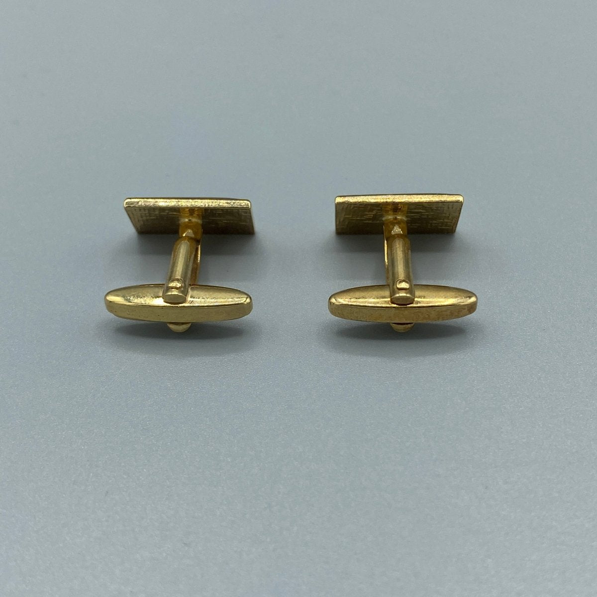 Boutons de manchette dorés rectangulaires noirs et or - Le Beau Gustave