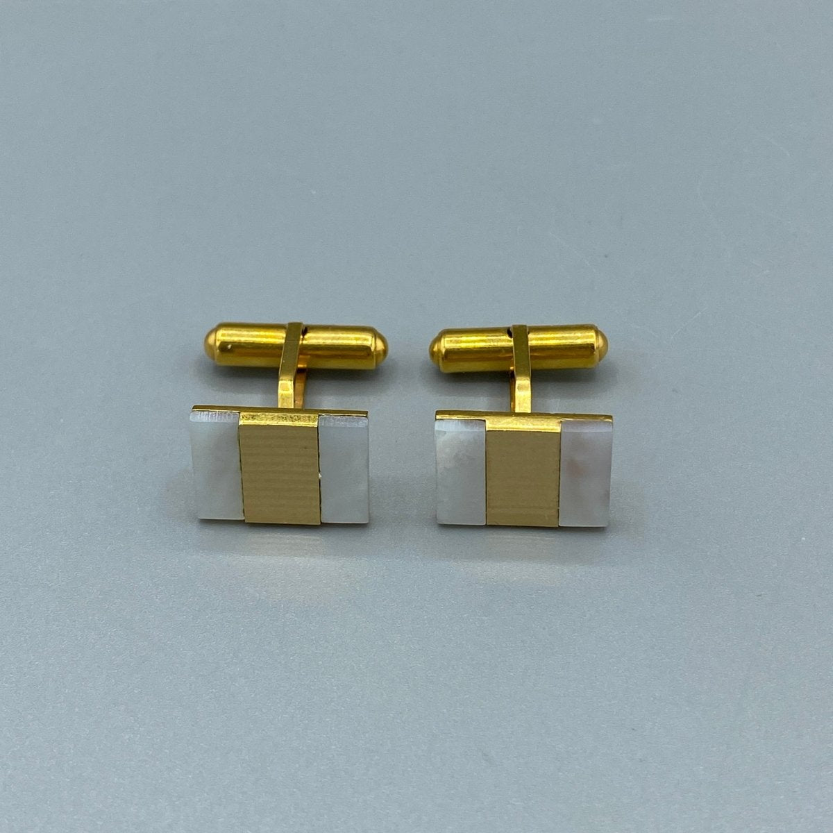 Boutons de manchette Murat vintage en nacre - Le Beau Gustave