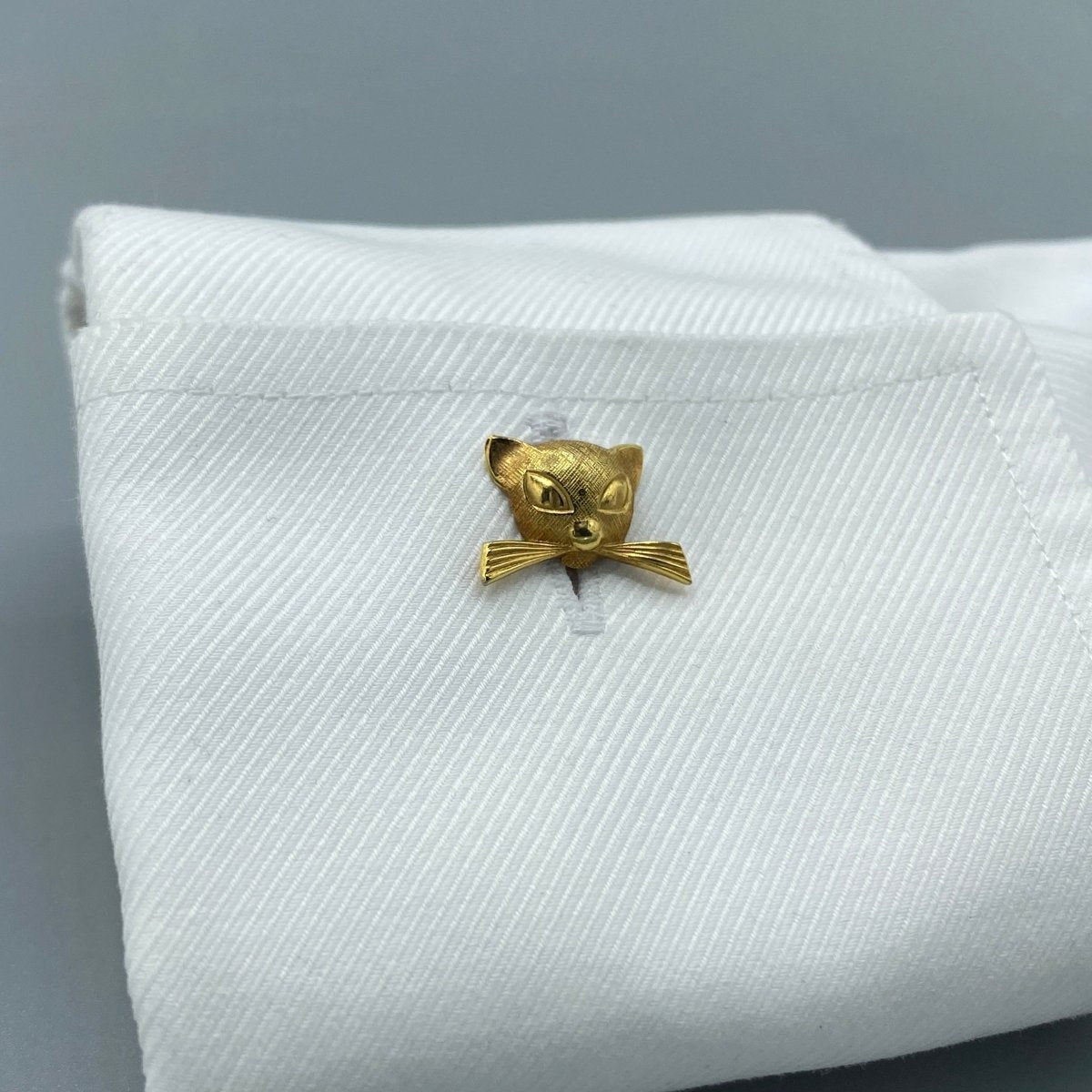 Boutons de manchette tête de chat - Le Beau Gustave