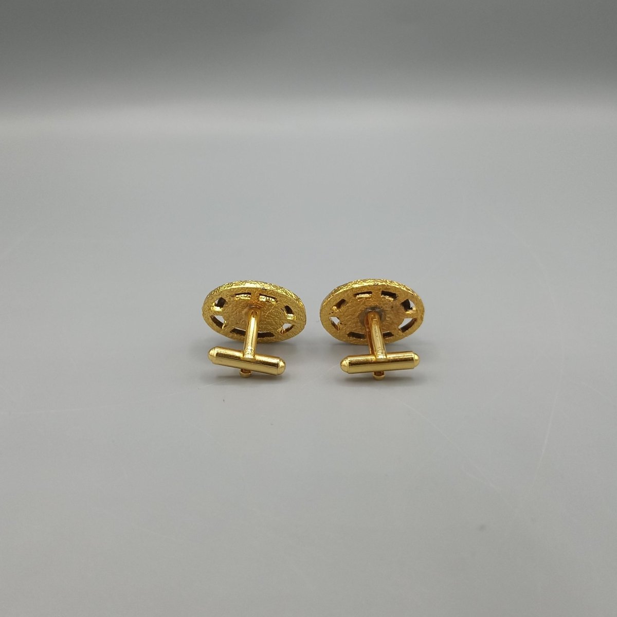 Boutons de manchette vintage oeil de tigre - Le Beau Gustave