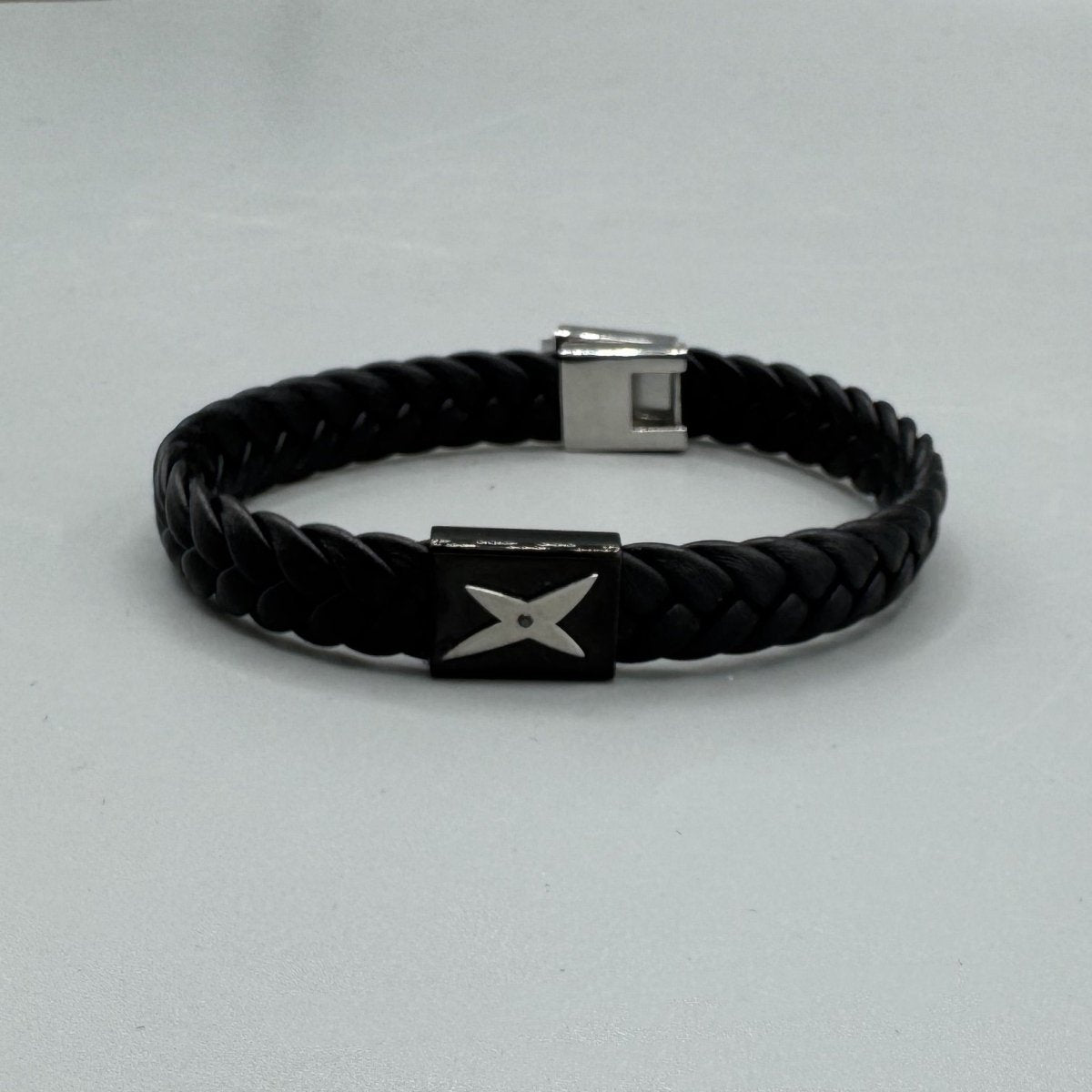 Bracelet Mauboussin en cuir noir tressé - Le Beau Gustave