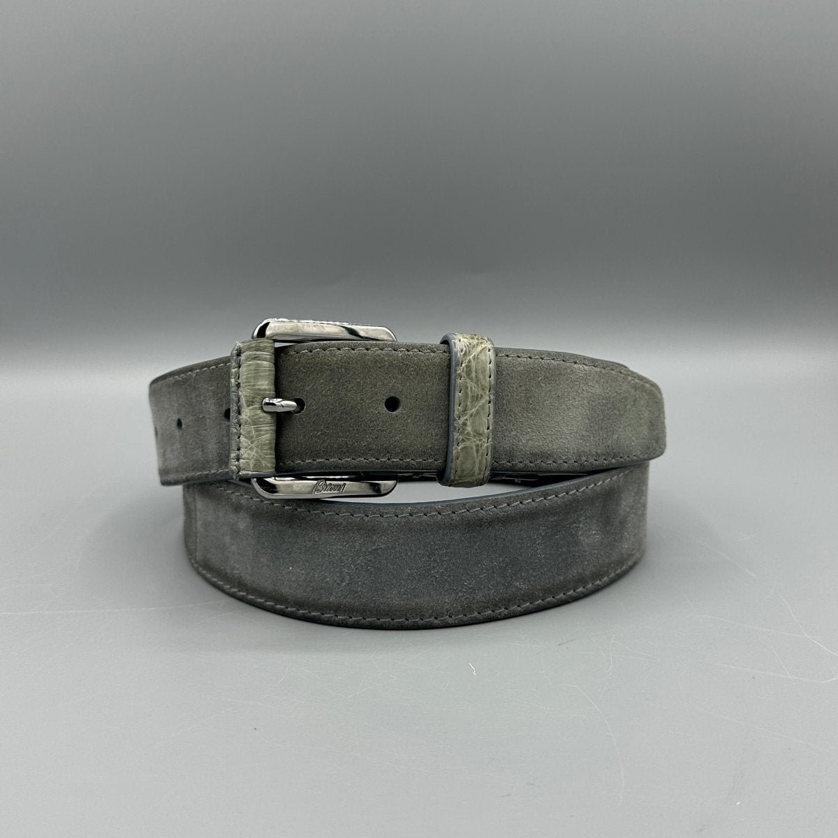 Ceinture gris Brioni - Le Beau Gustave