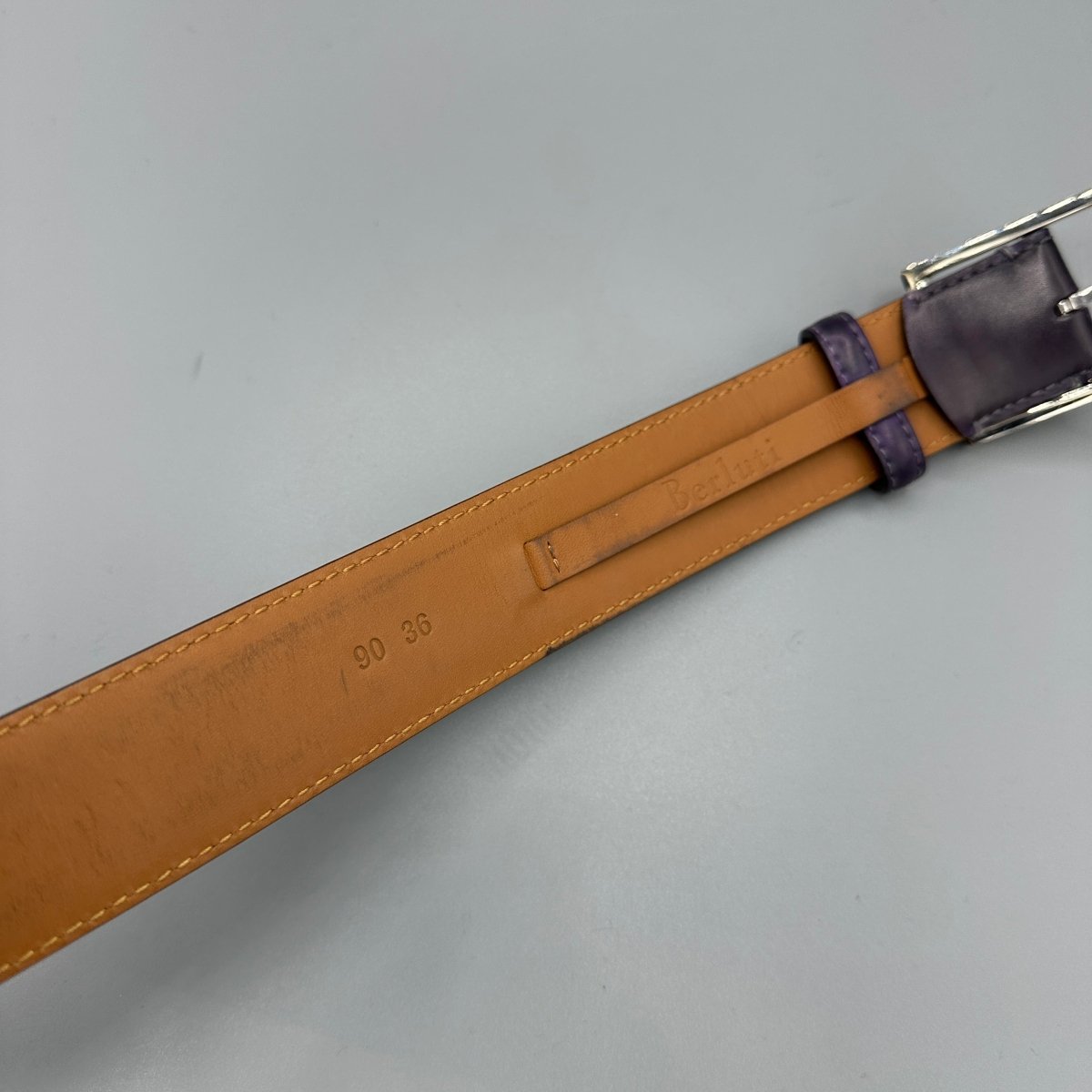 Ceinture violette Berluti - Le Beau Gustave