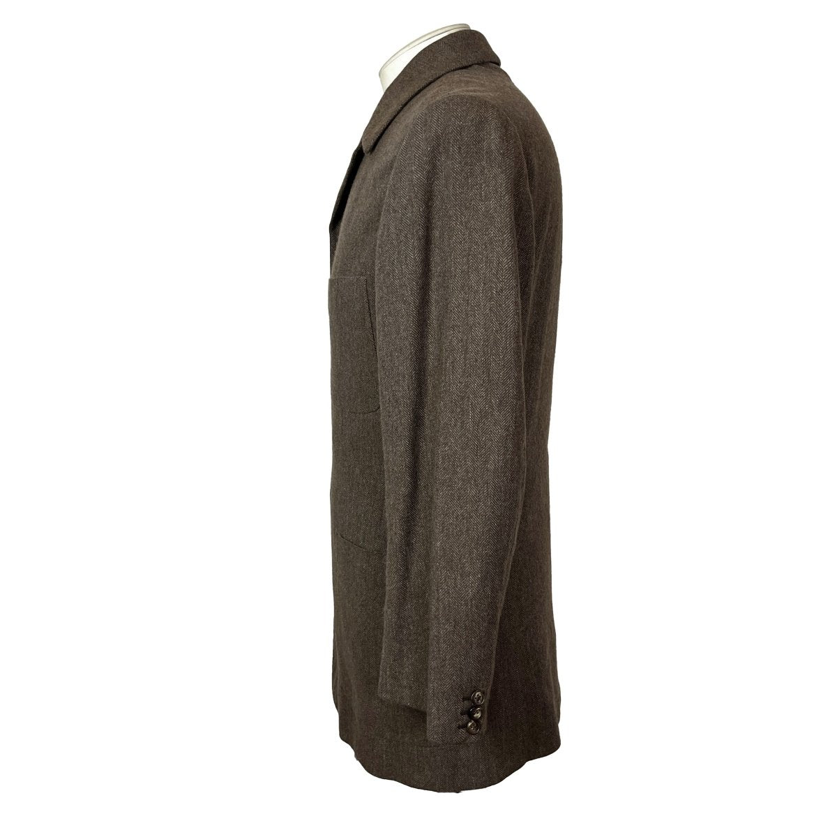 Chemise Hermès 4 boutons en laine et angora marron clair - Le Beau Gustave