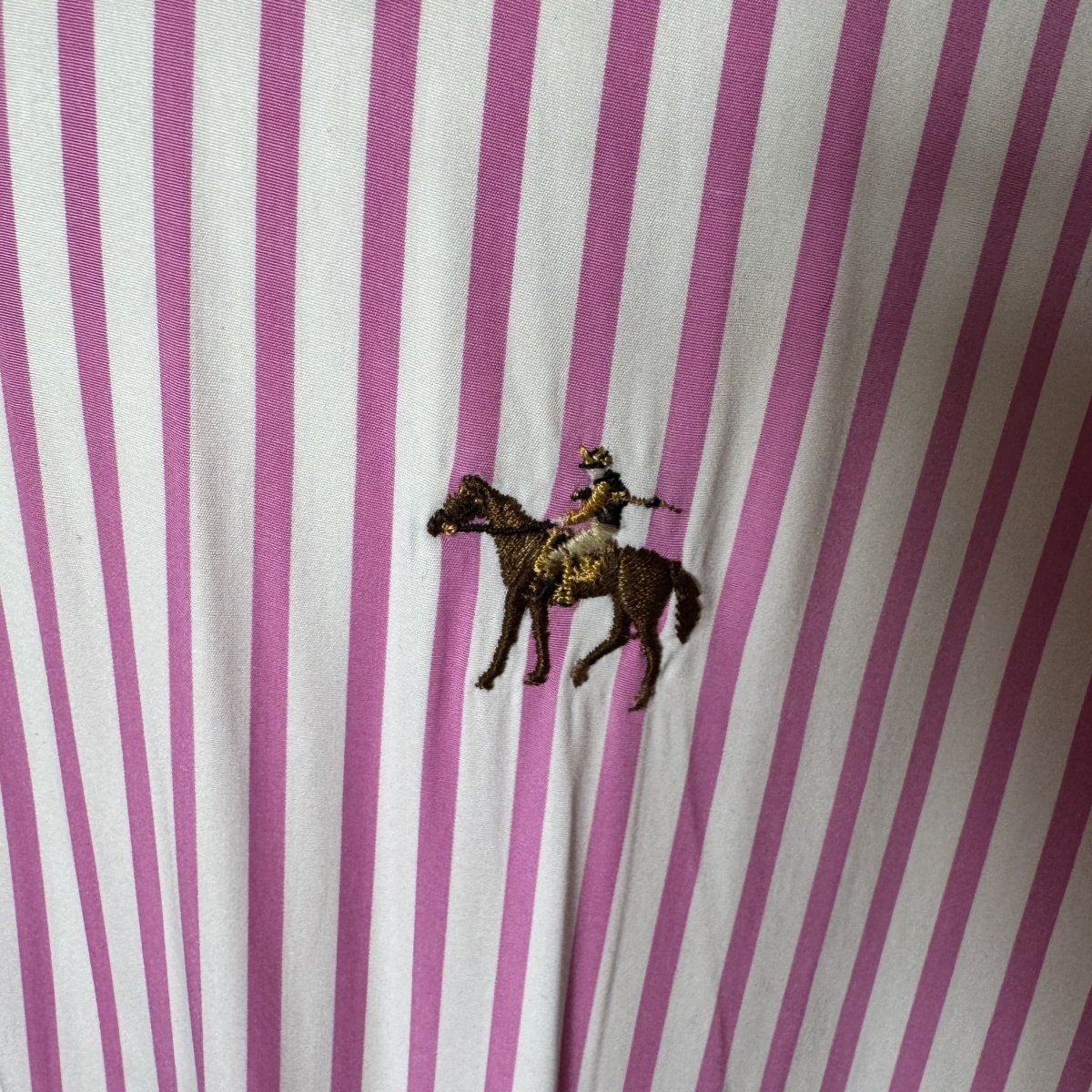 Chemise Purple Label Ralph Lauren rayée rose et blanche - Le Beau Gustave