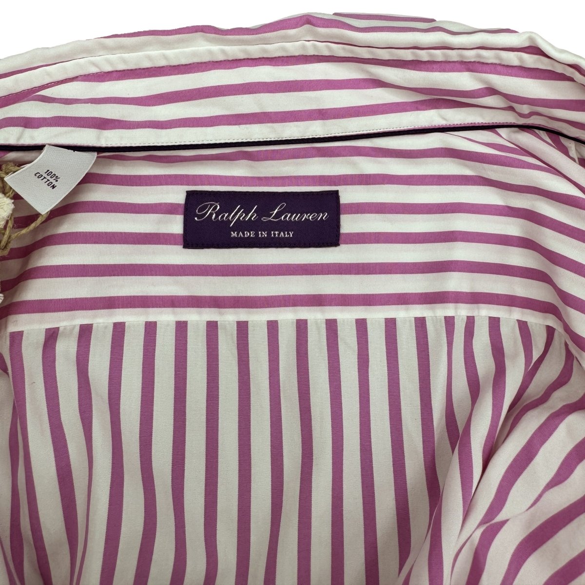 Chemise Purple Label Ralph Lauren rayée rose et blanche - Le Beau Gustave