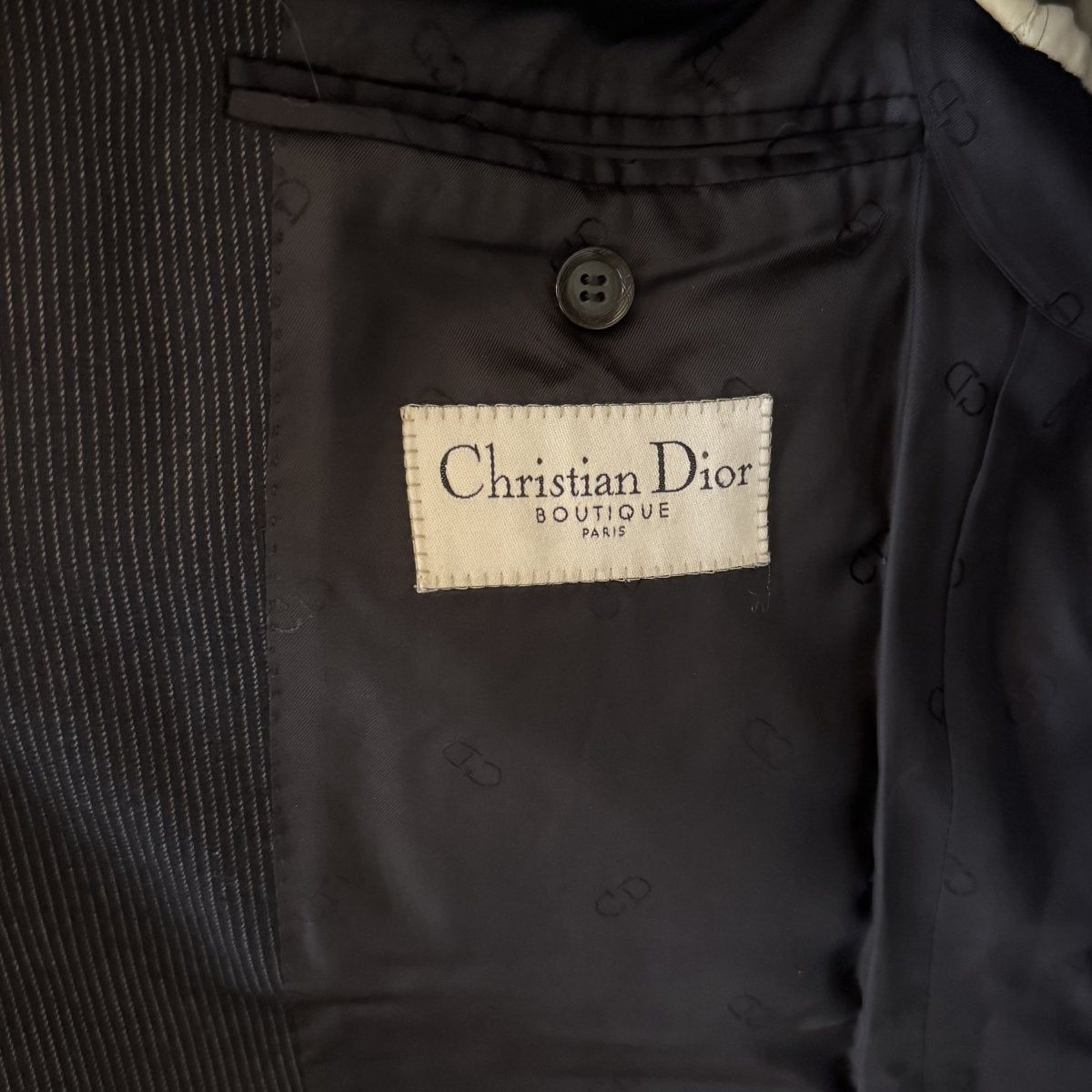 Costume 2 pièces Christian Dior bleu marine finement rayé - Le Beau Gustave