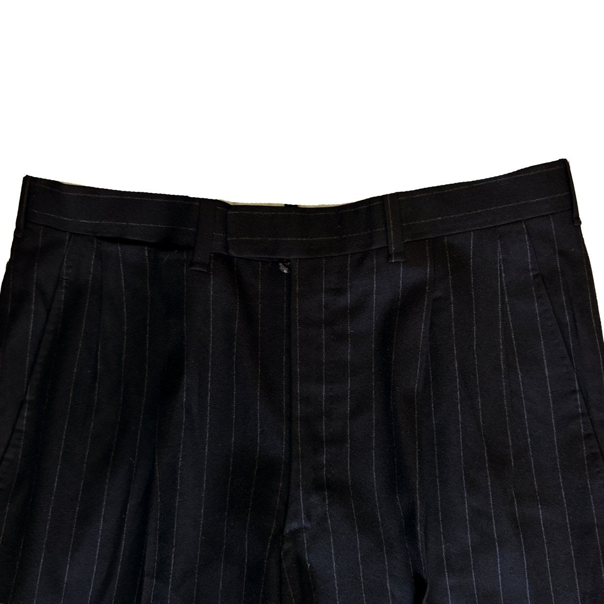 Costume Cifonelli sur mesure bleu marine à rayures tennis - Le Beau Gustave