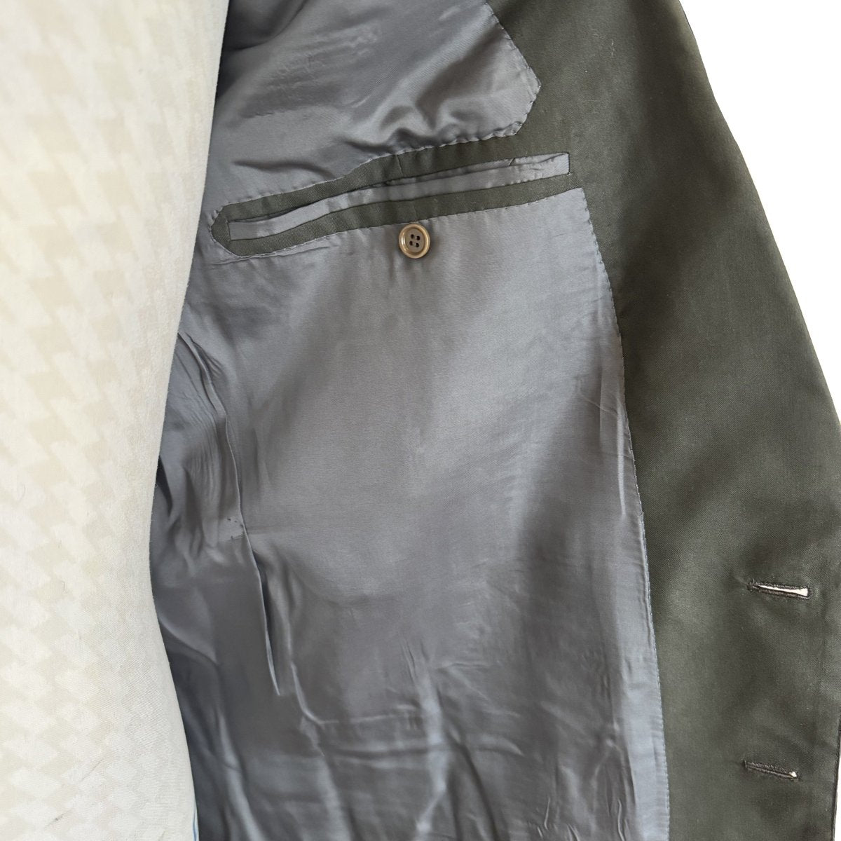 Costume Cifonelli sur mesure vert foncé uni - Le Beau Gustave