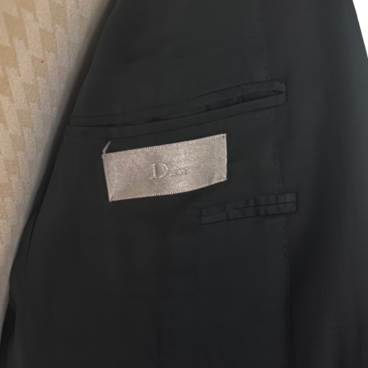 Costume Dior anthracite Prince de Galles ton sur ton - Le Beau Gustave