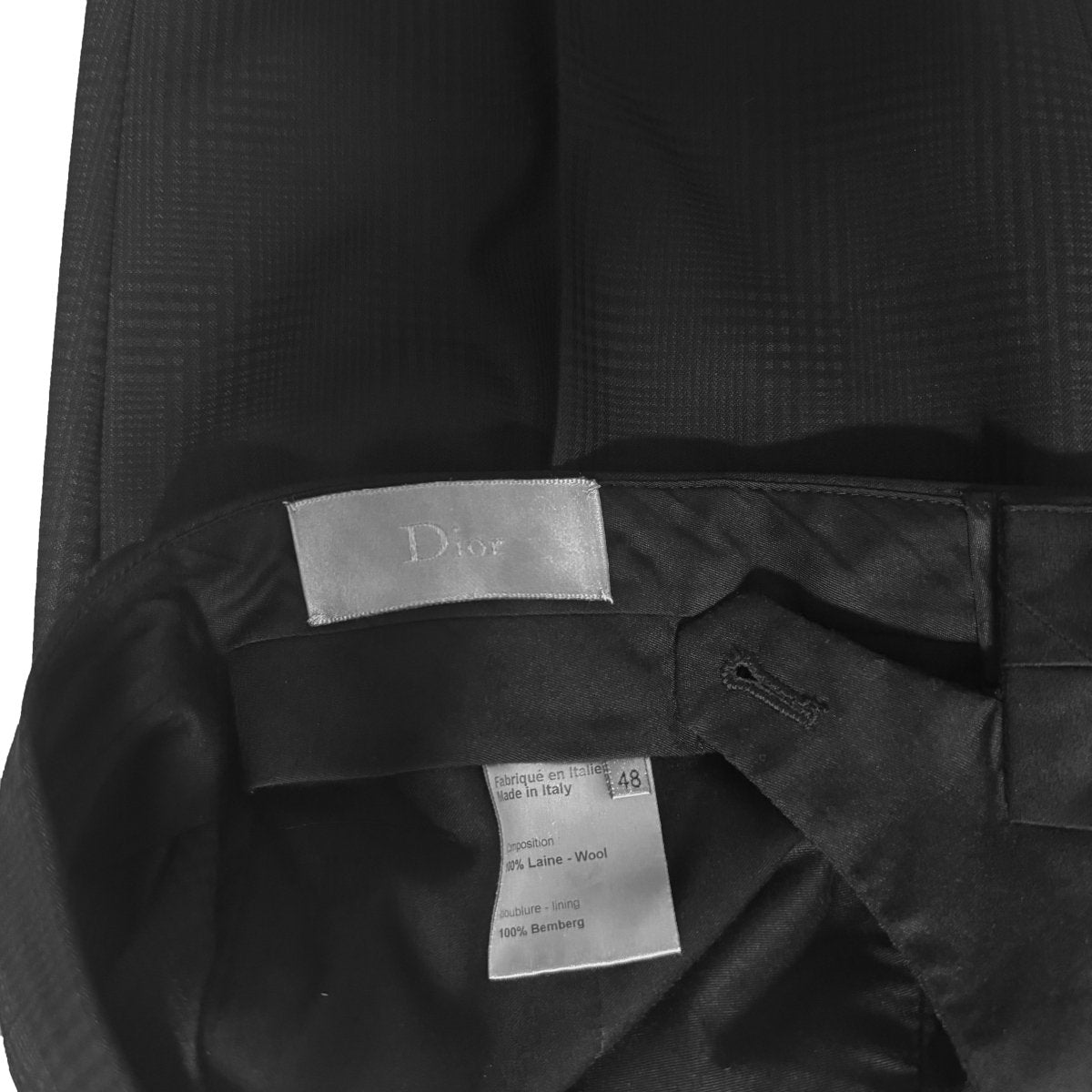 Costume Dior anthracite Prince de Galles ton sur ton - Le Beau Gustave